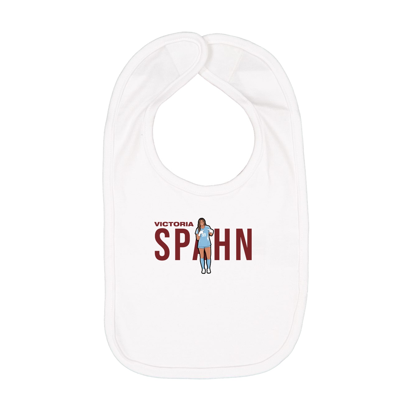 Infant Bib — Player Name in White