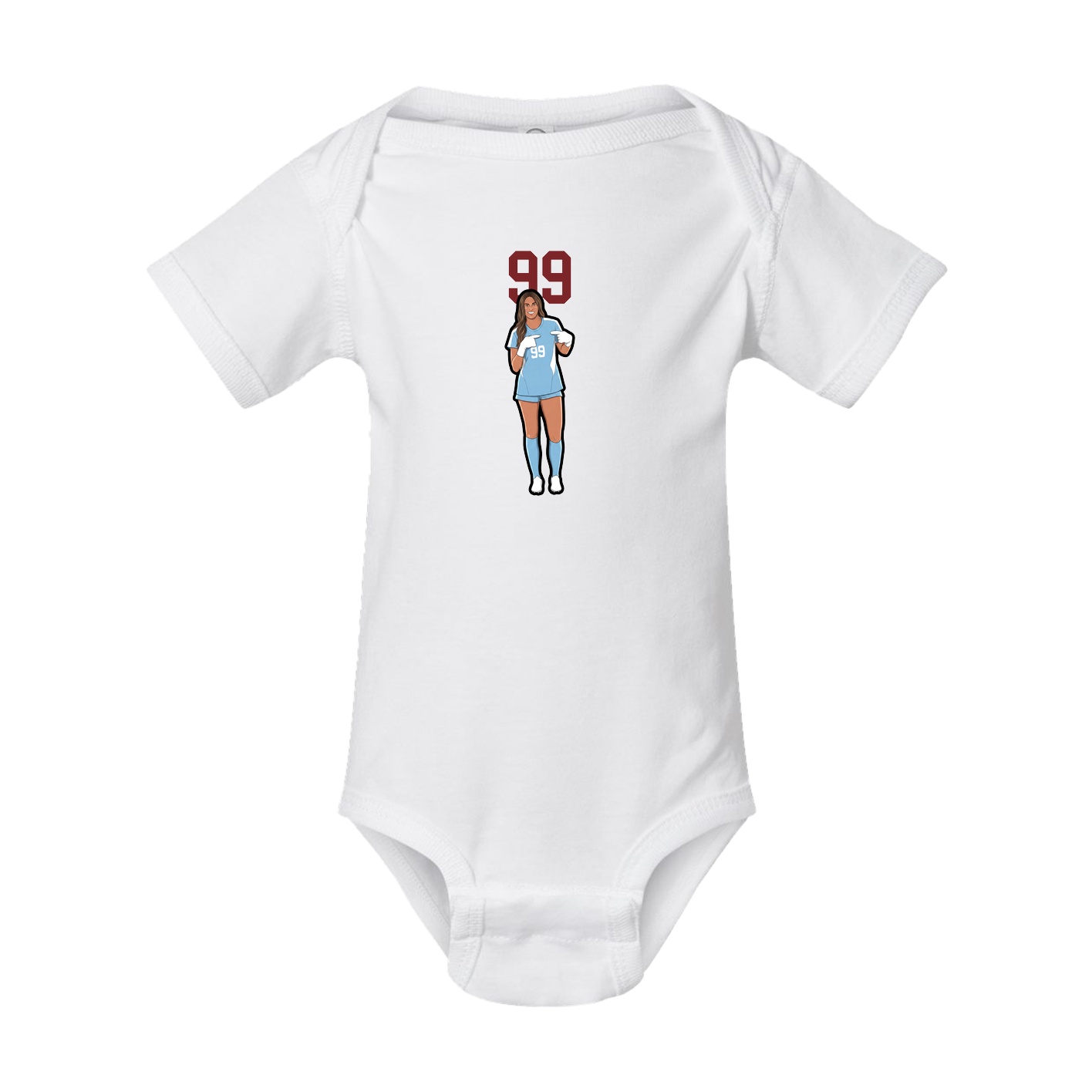 Baby Onesie — Number Top in White