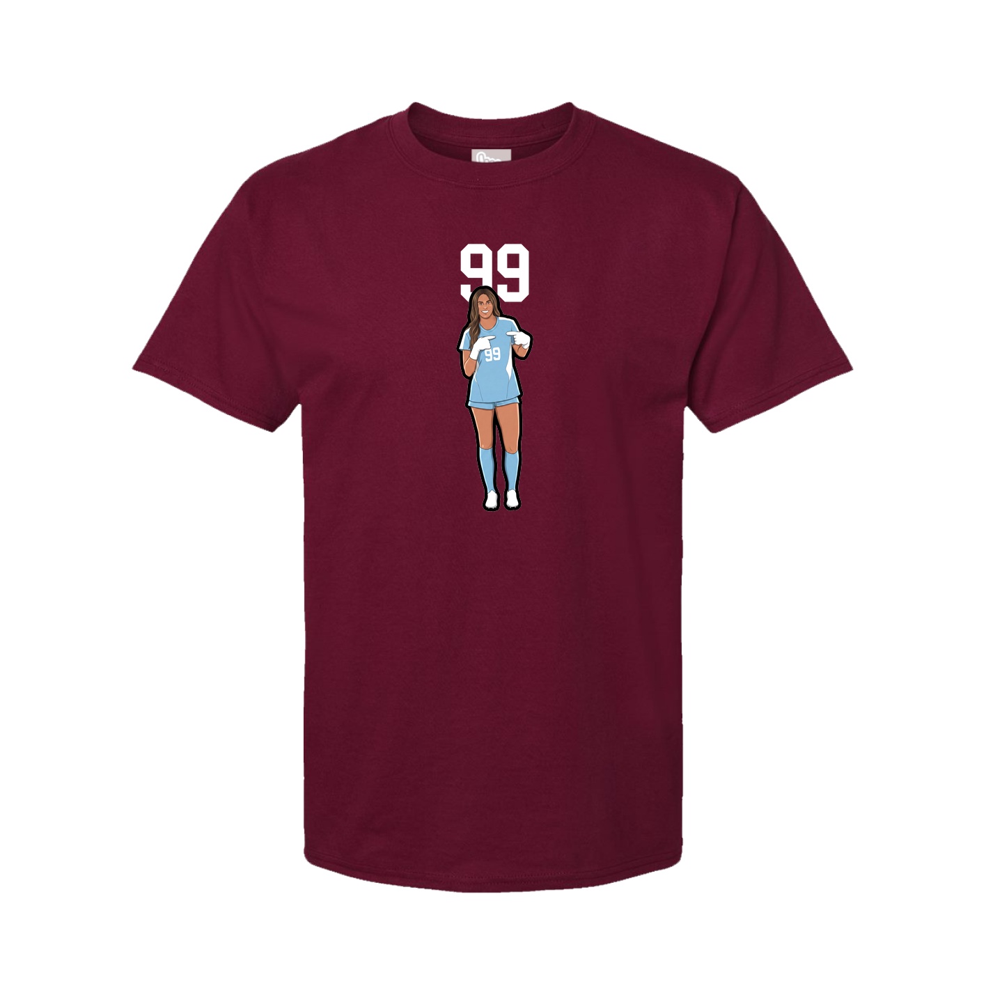 Youth Tee — Number Top in Cardinal