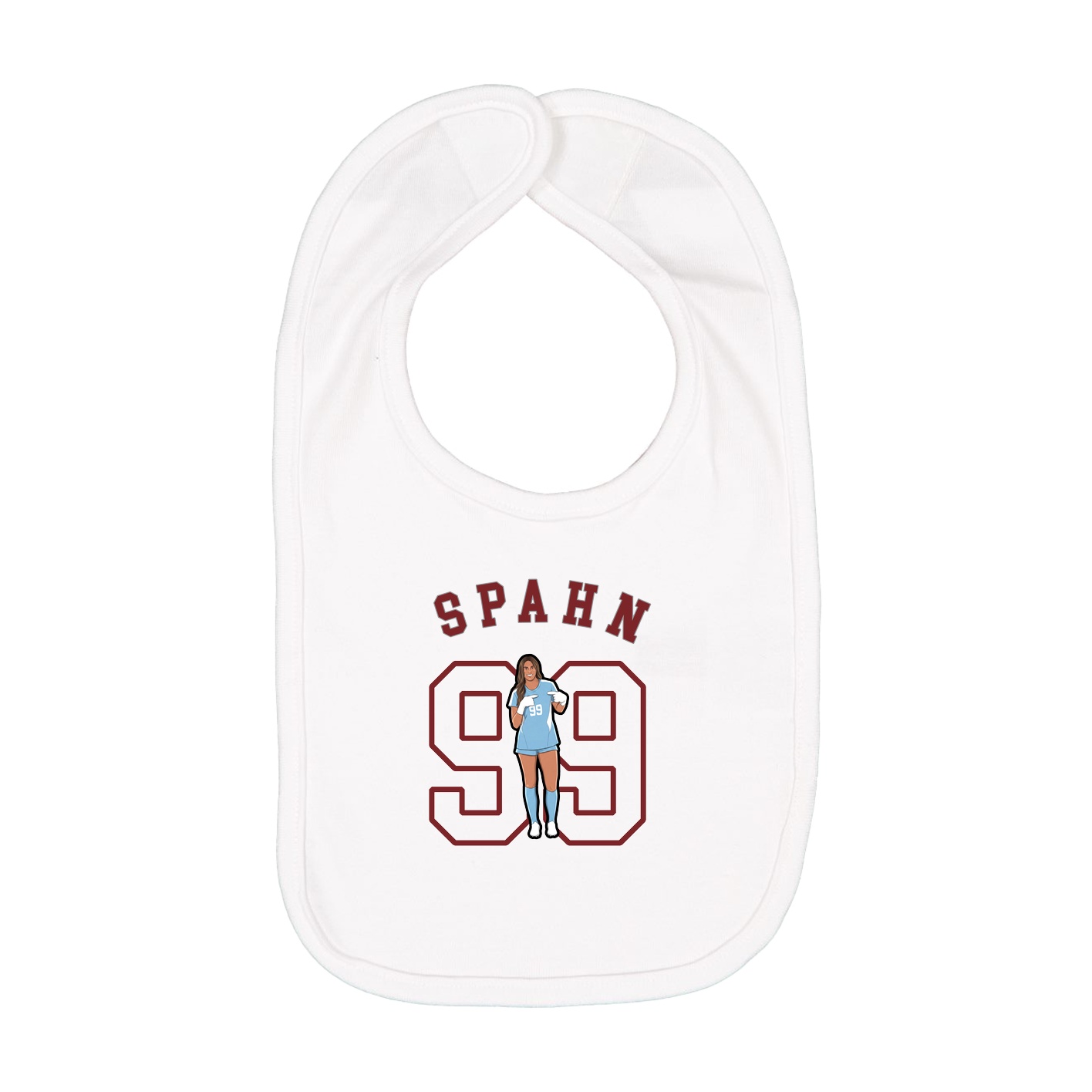 Infant Bib — Shirsey Arch in White