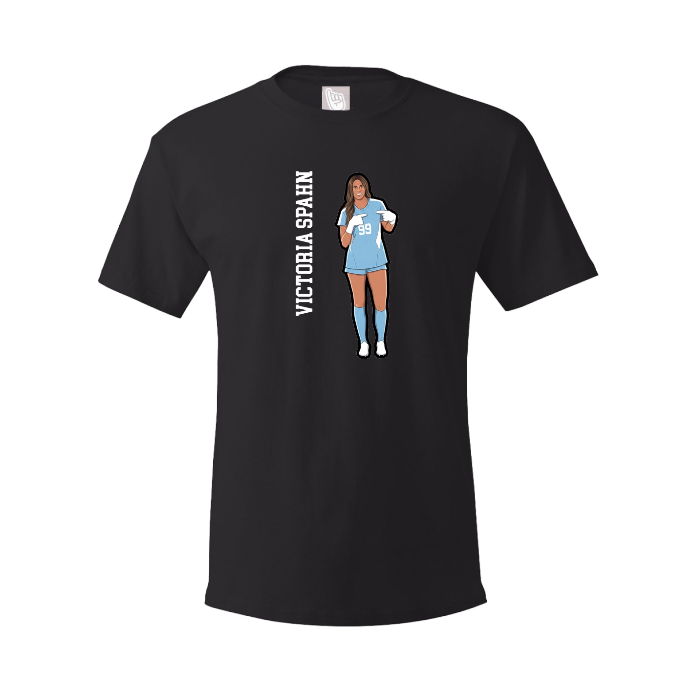 Youth Tee — Name Vertical in Black
