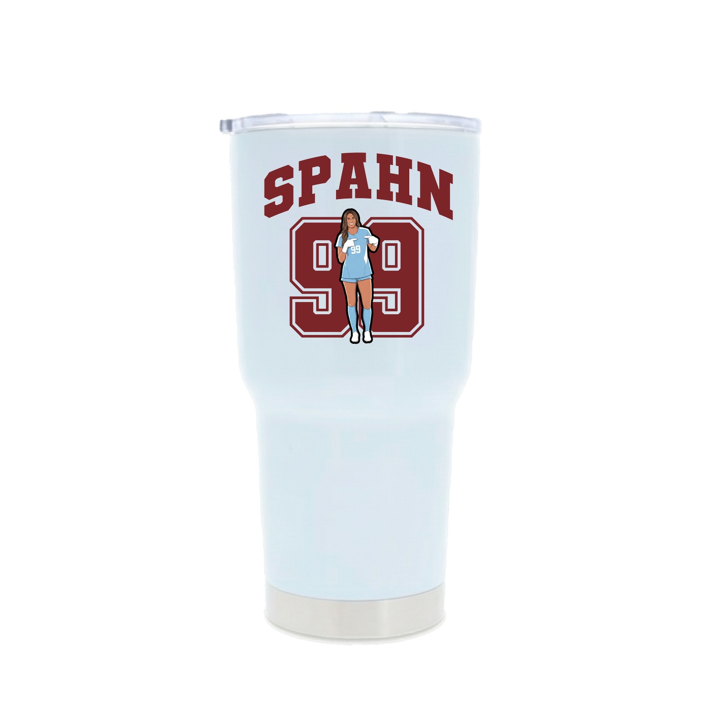 30oz Stainless Steel Tumbler — Number in White