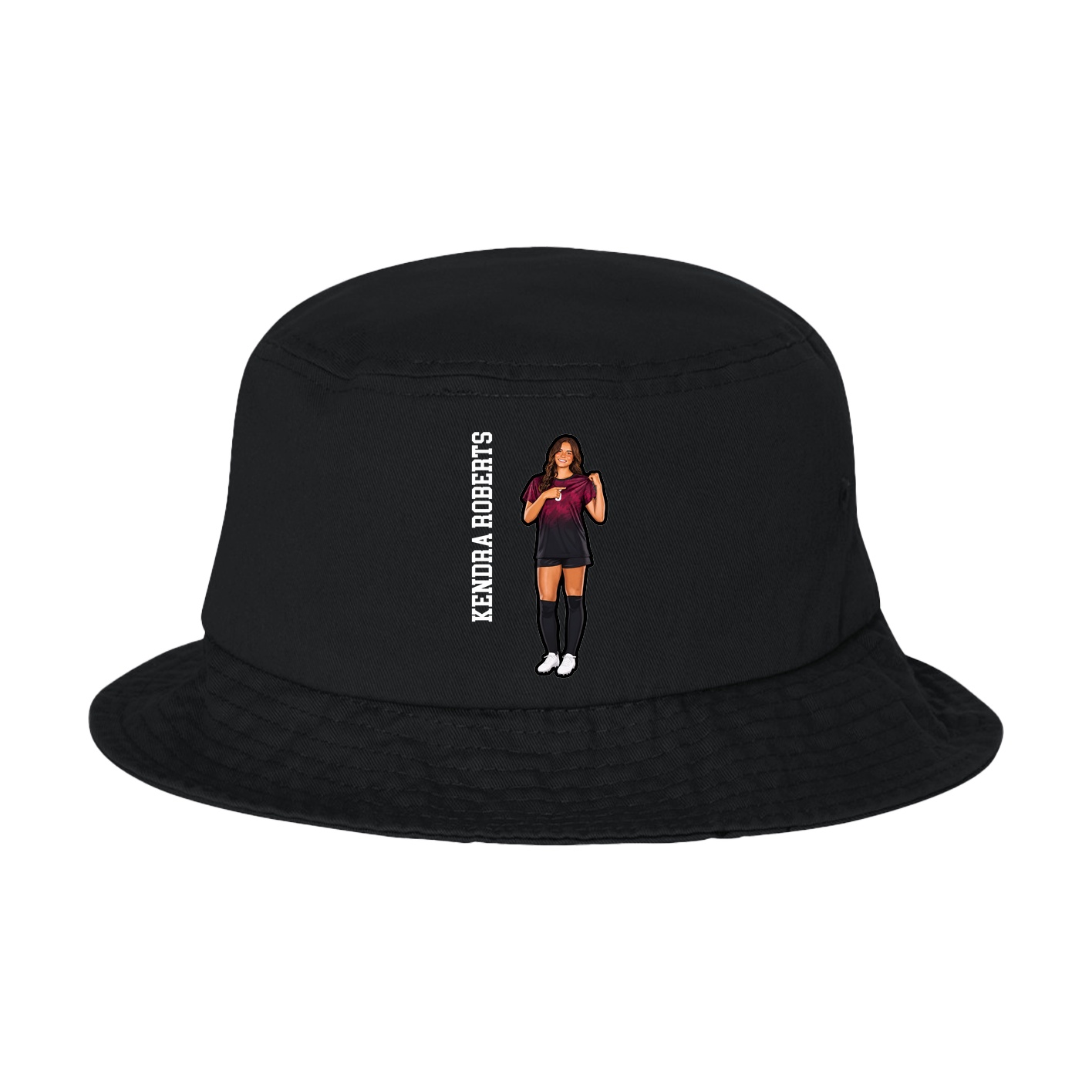Bucket Cap — Name Vertical in Black