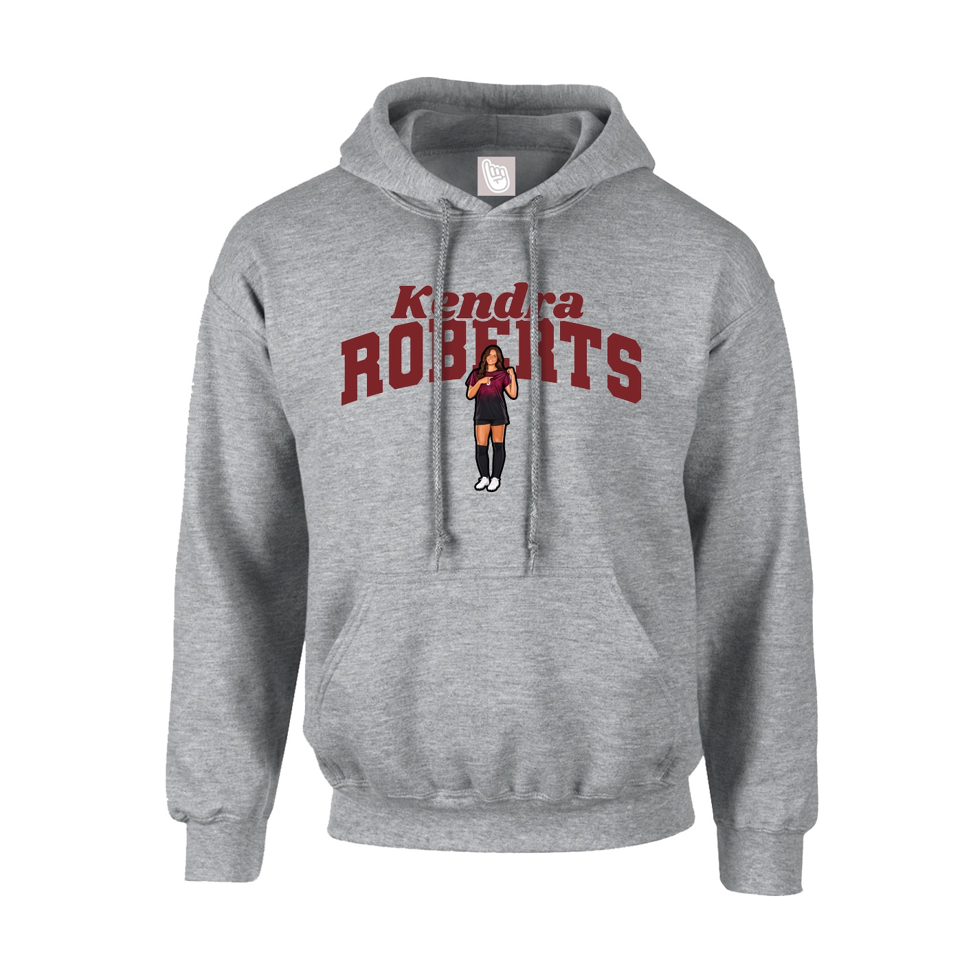 Youth Hoodie — Signature Arch in Grey