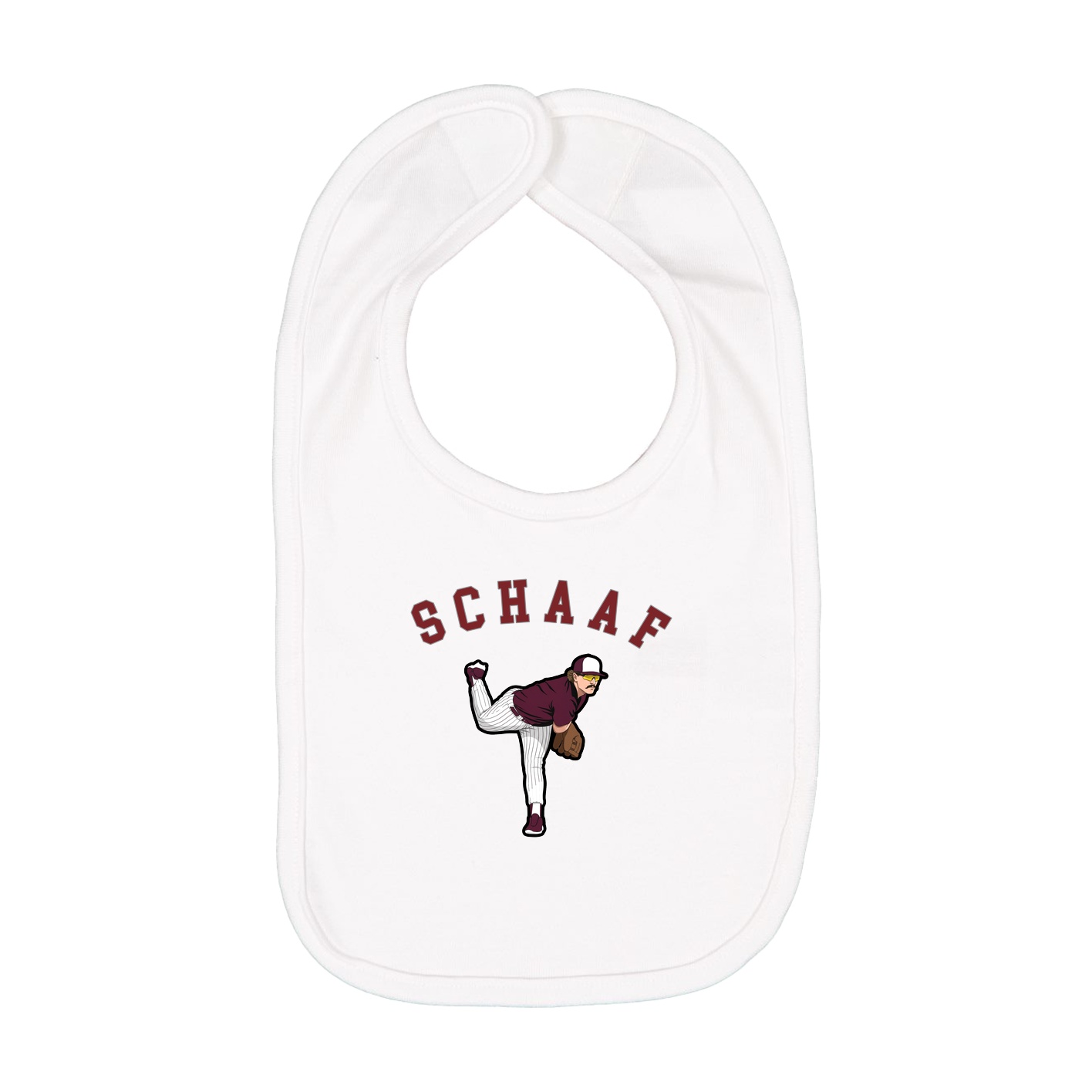 Infant Bib — Shirsey Arch in White