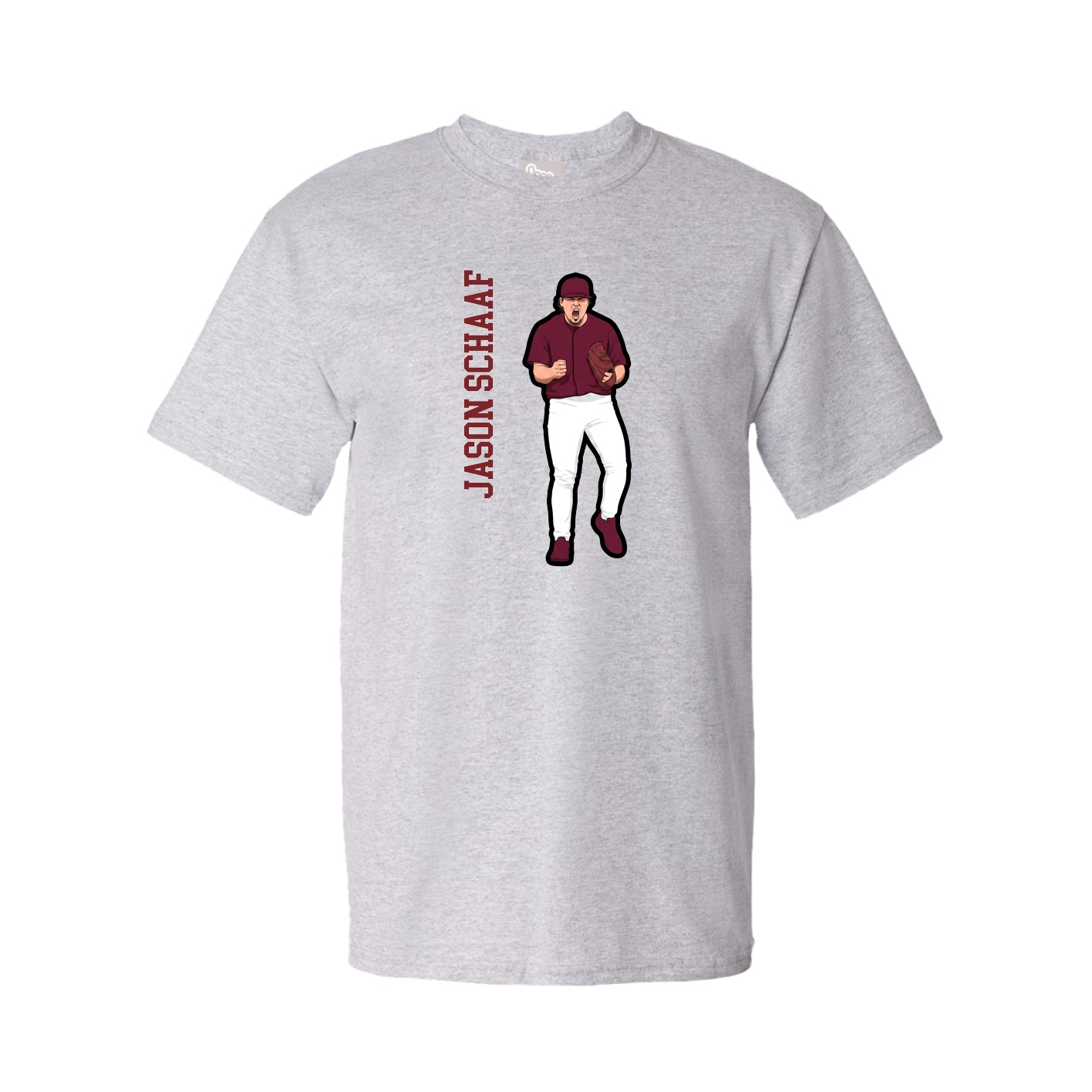 Tee — Name Vertical in Grey