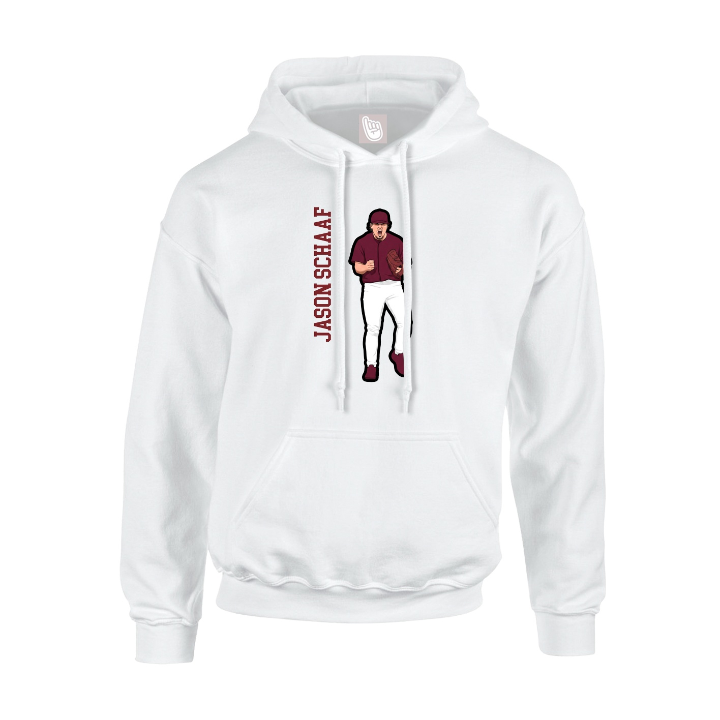 Hoodie — Name Vertical in White