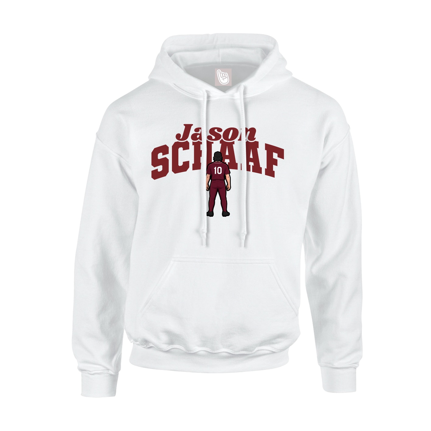 Youth Hoodie — Signature Arch in White