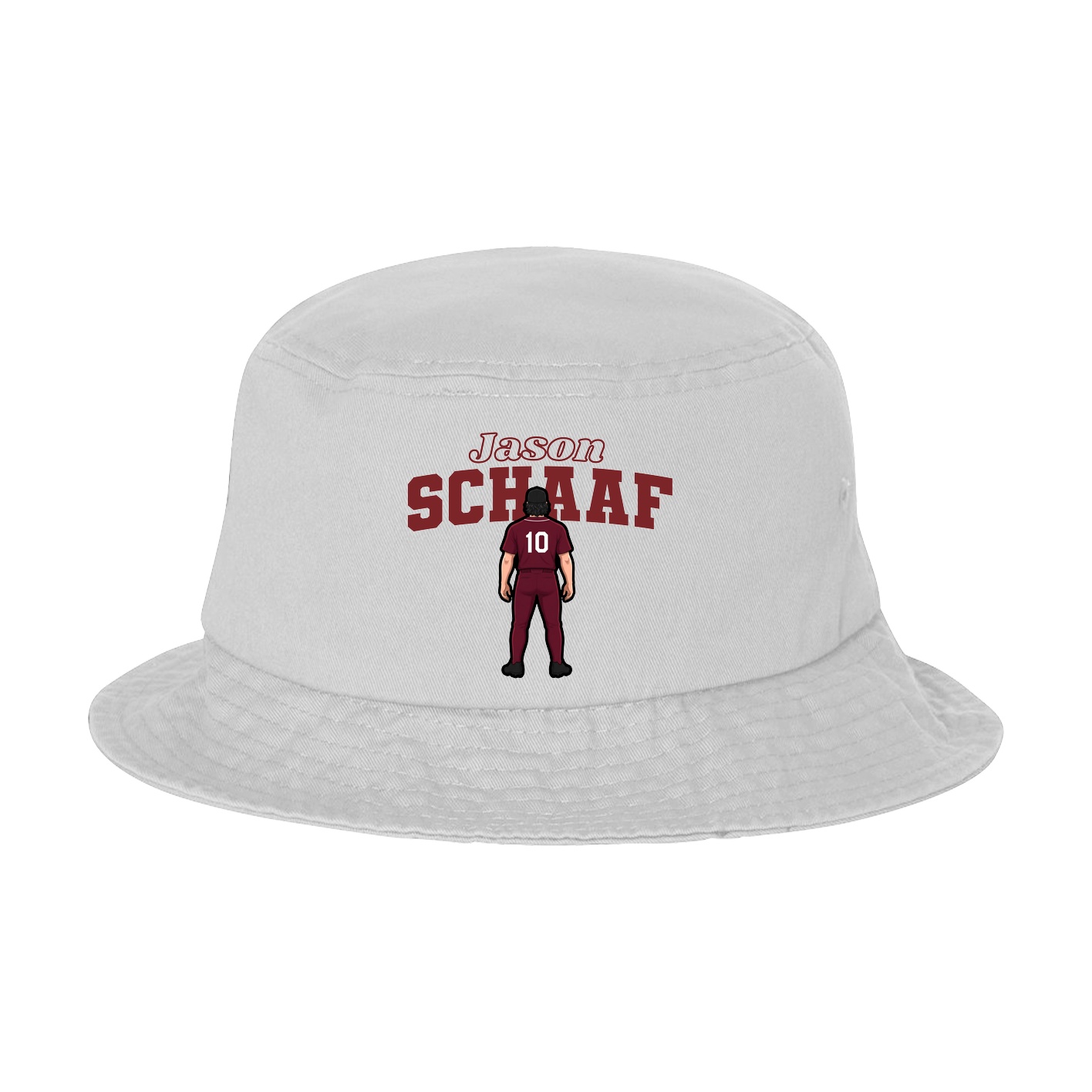 Bucket Cap — Name Arch in White