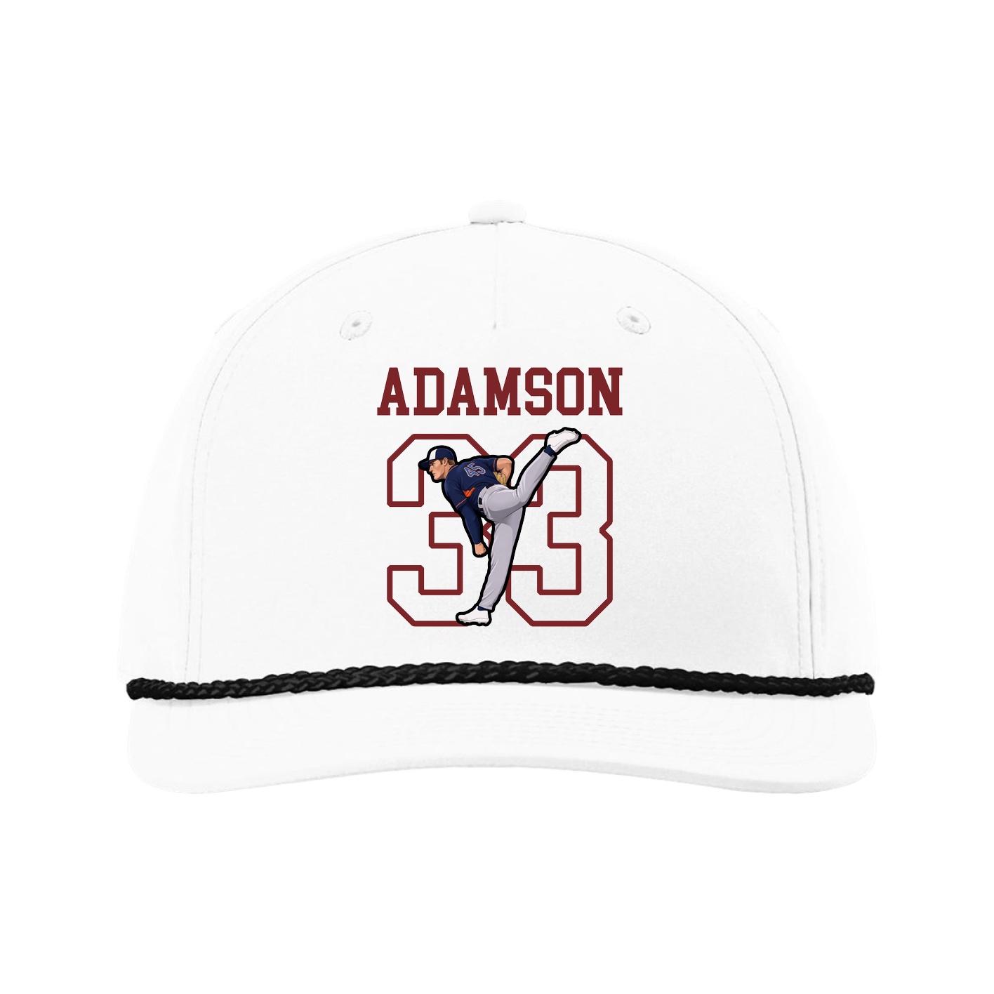 Five-Panel Classic Rope Cap — Shirsey in White