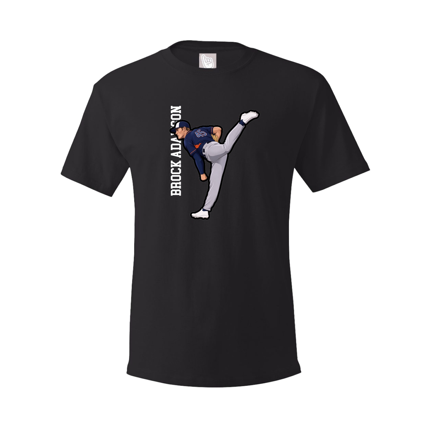 Youth Tee — Name Vertical in Black