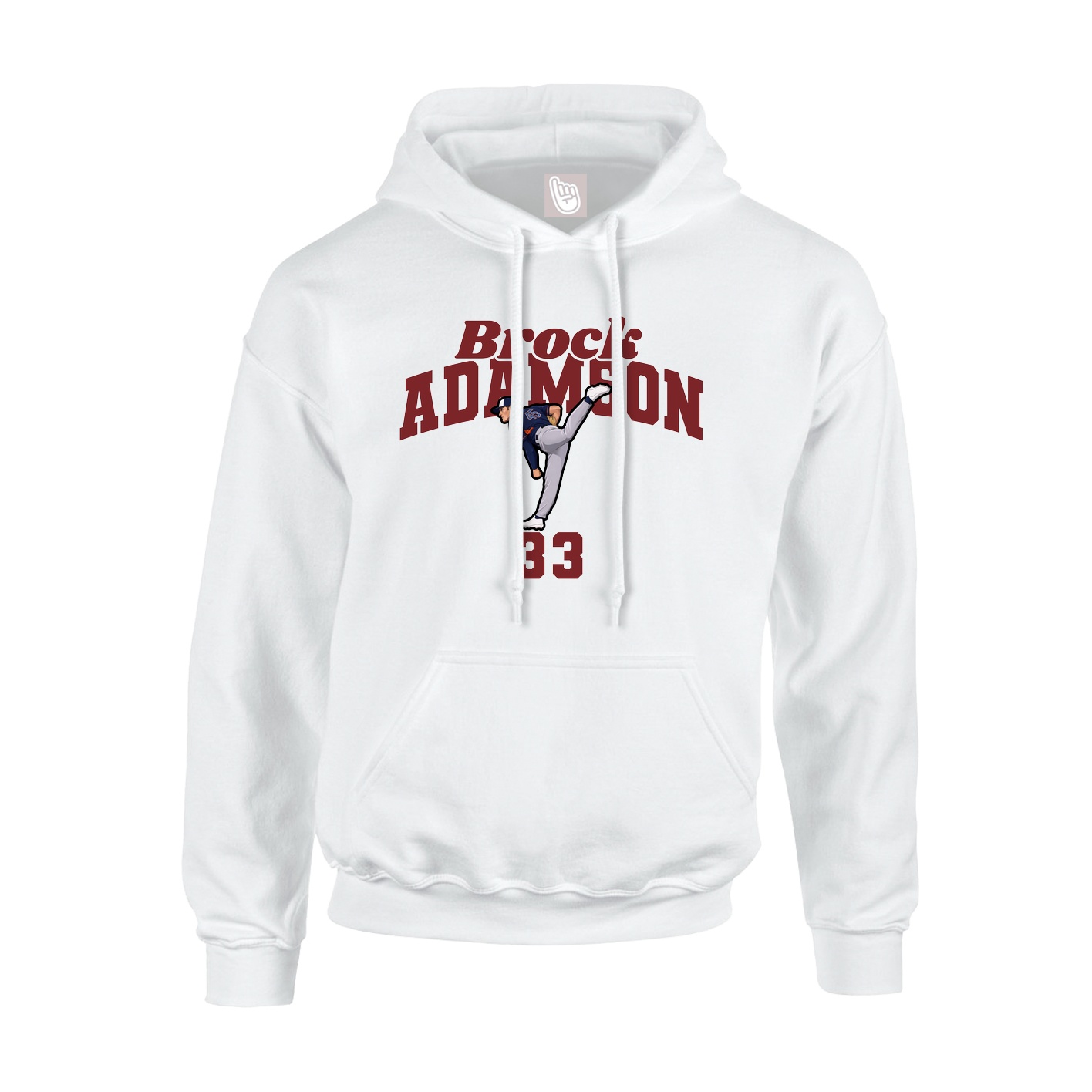 Youth Hoodie — Signature Arch in White