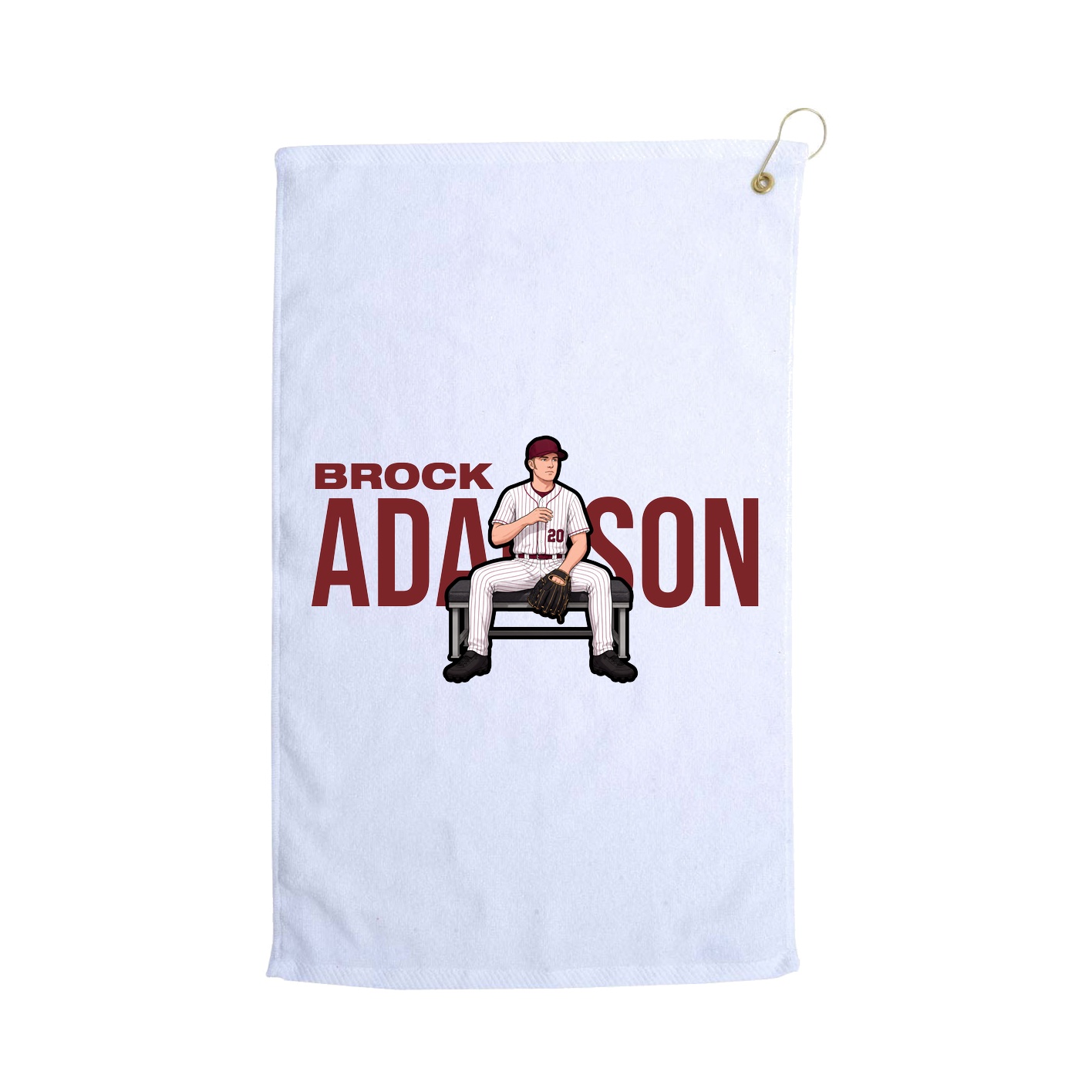 Golf Towel — Player Name in White