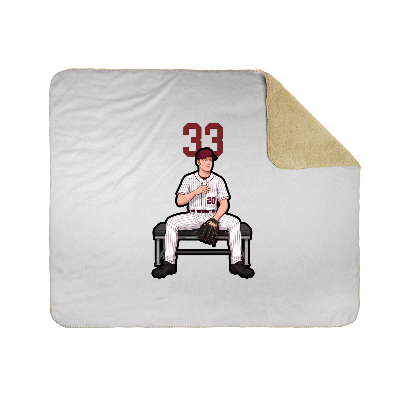 Throw Blanket — Number Top in White