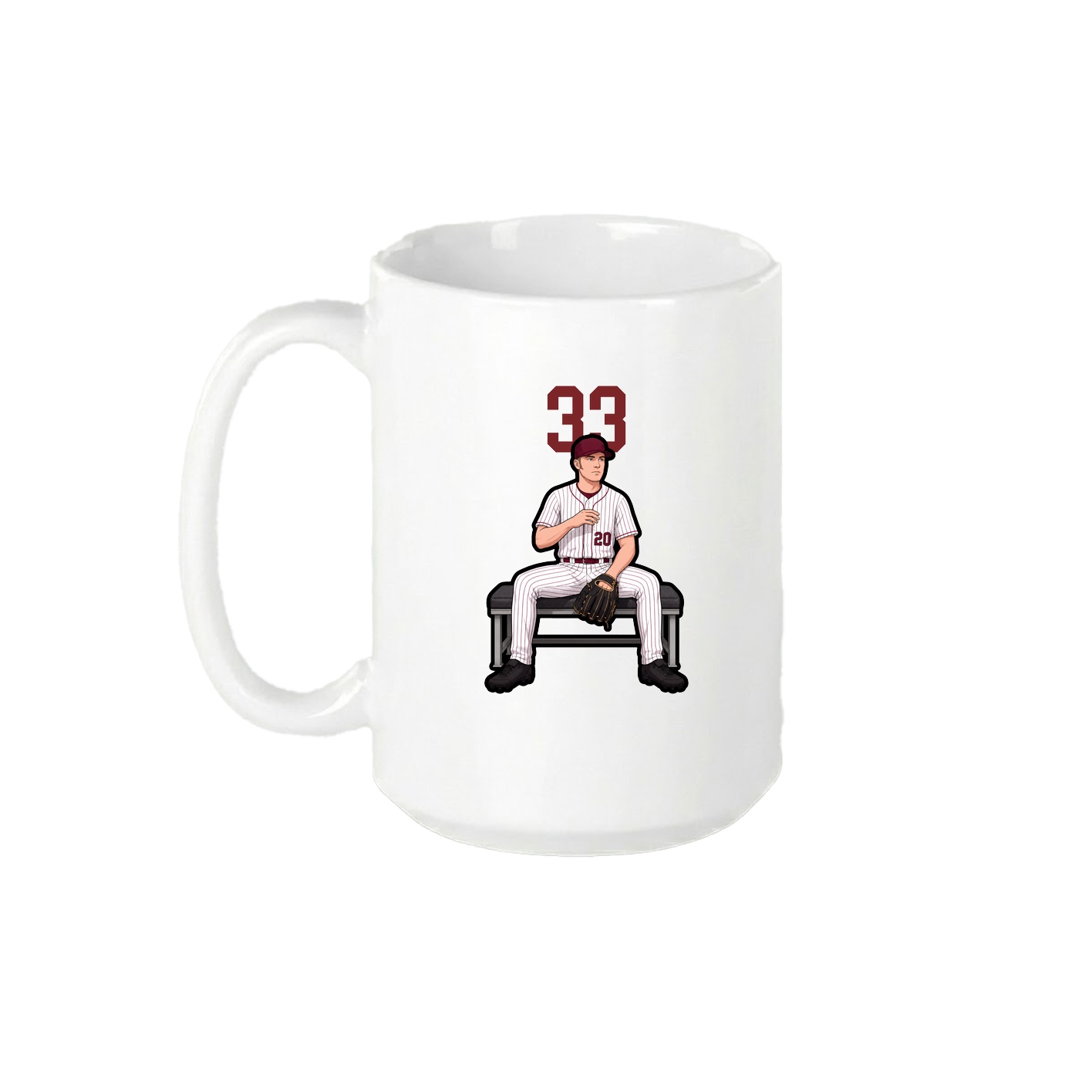 15oz Coffee Mug — Number Top in White