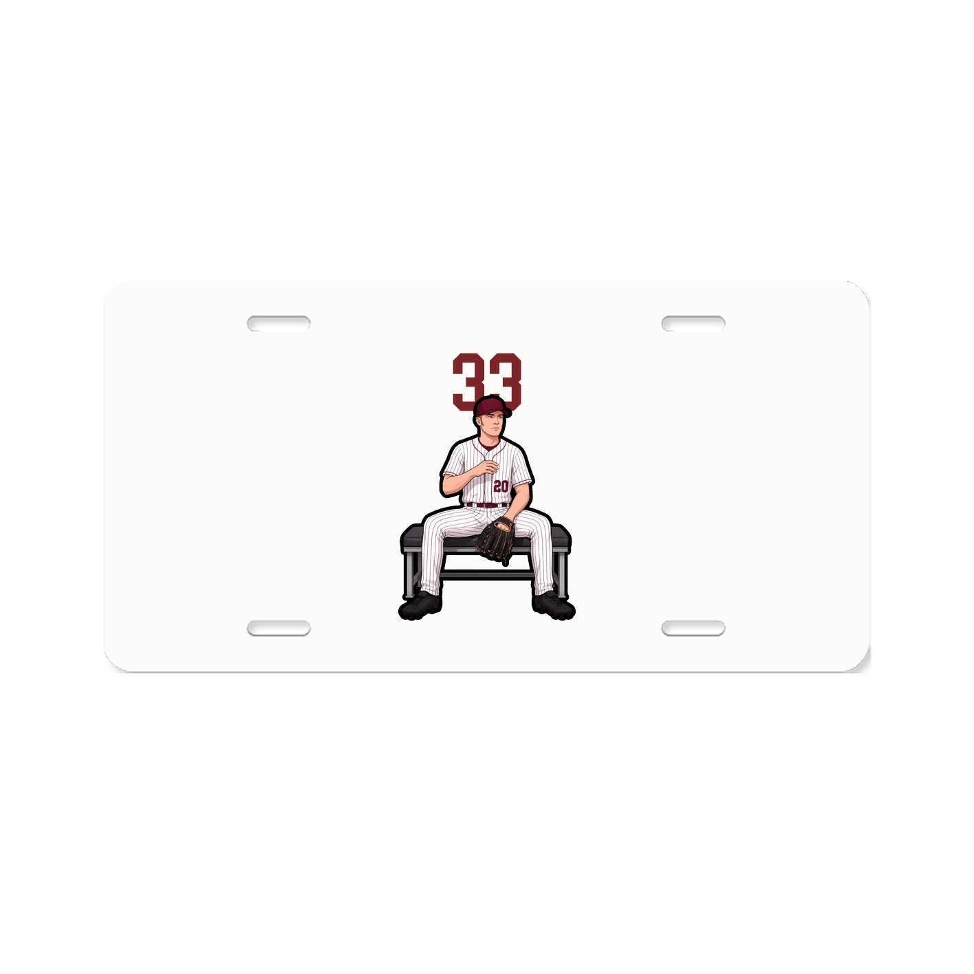 License Plate — Number Top in Classic
