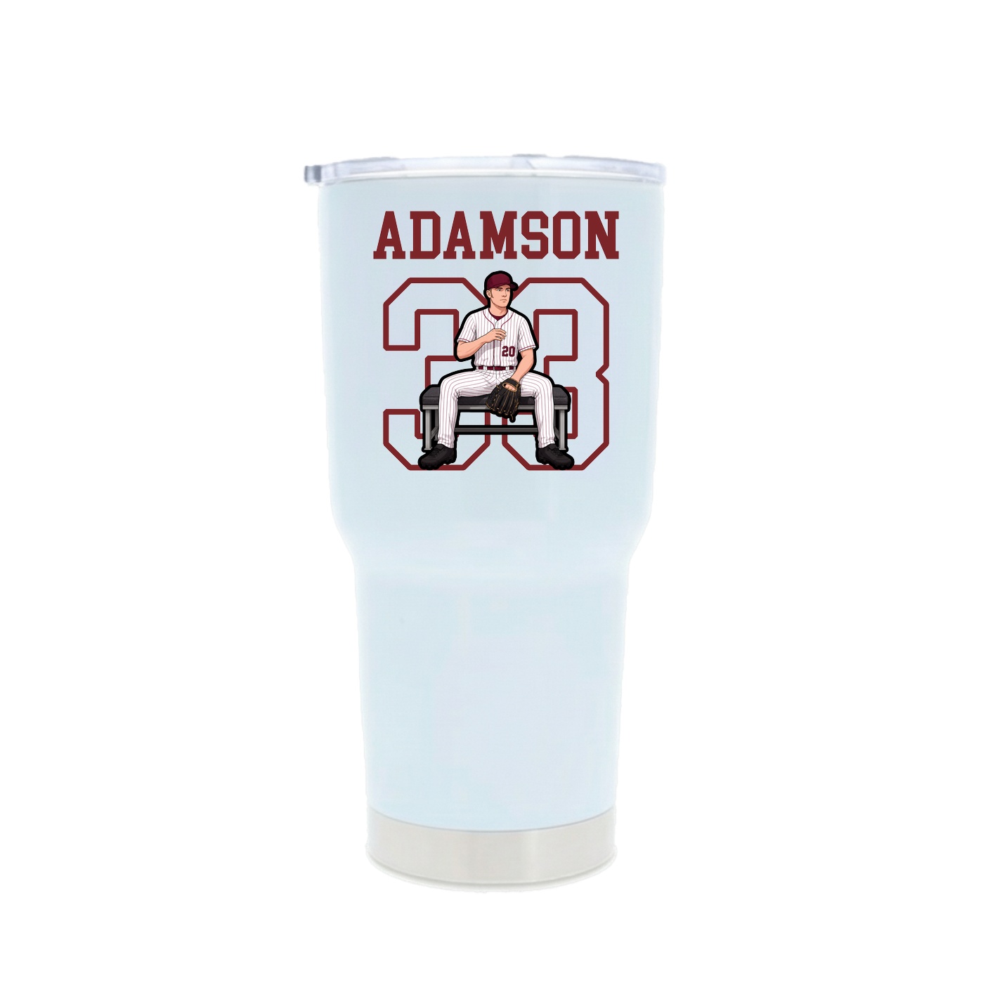 30oz Stainless Steel Tumbler — Shirsey in White