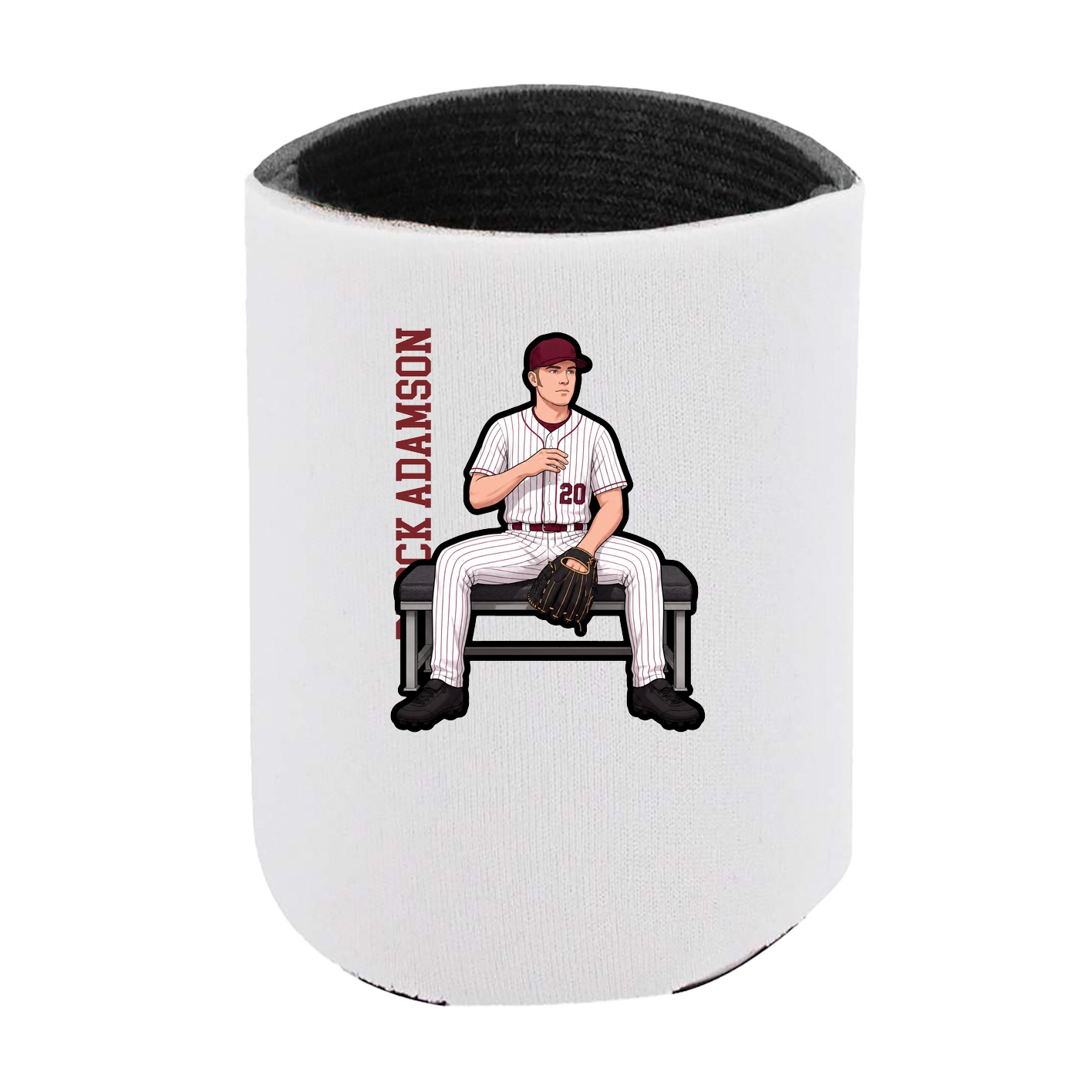 Can Holder — Name Vertical in White