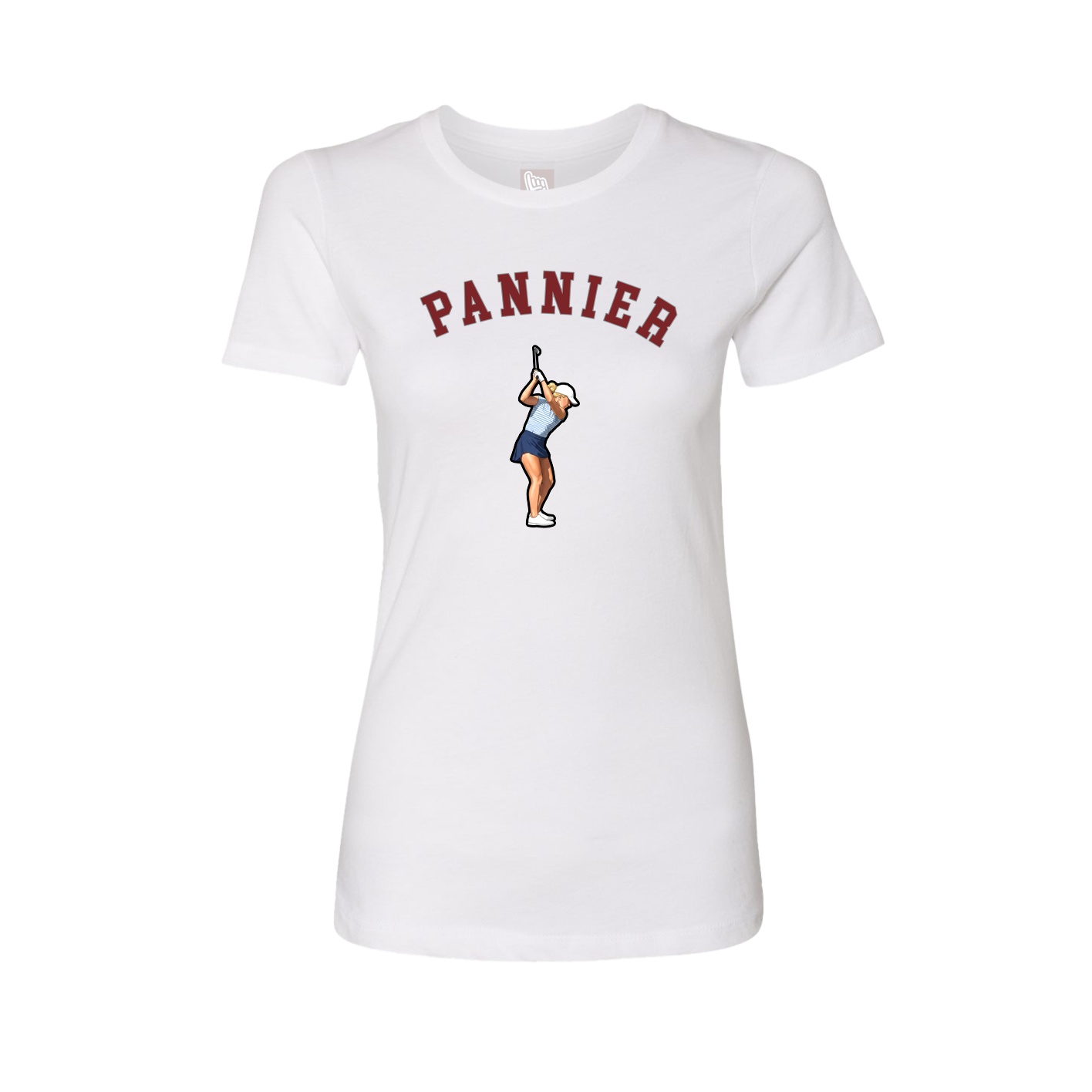Fitted Women's Tee — Shirsey Arch in White