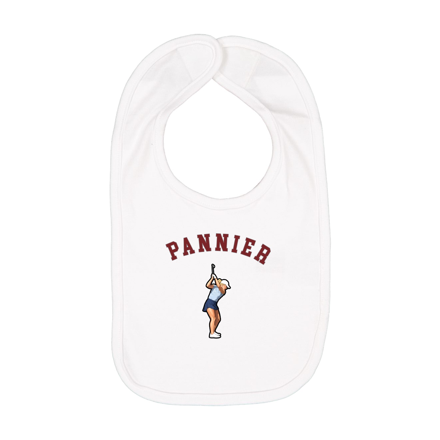 Infant Bib — Shirsey Arch in White