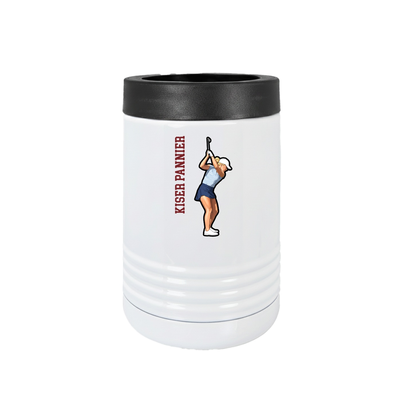 Beverage Holder — Name Vertical in White
