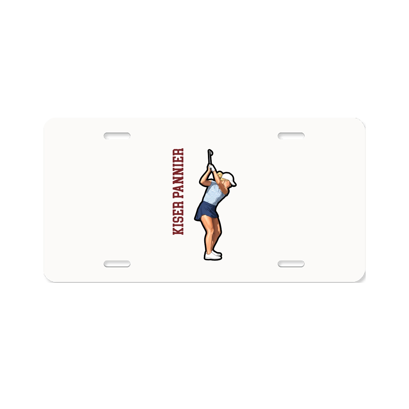 License Plate — Name Vertical in Classic