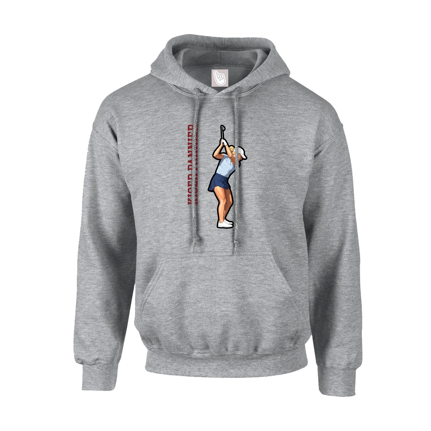 Youth Hoodie — Name Vertical in Grey