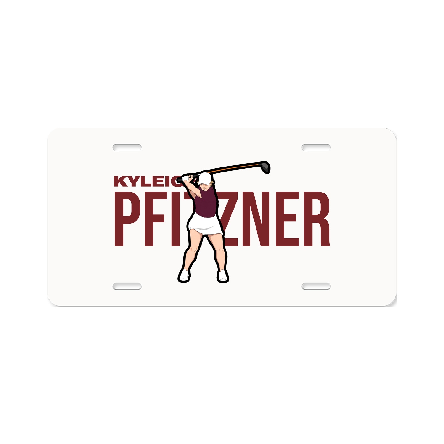 License Plate — Player Name in Classic