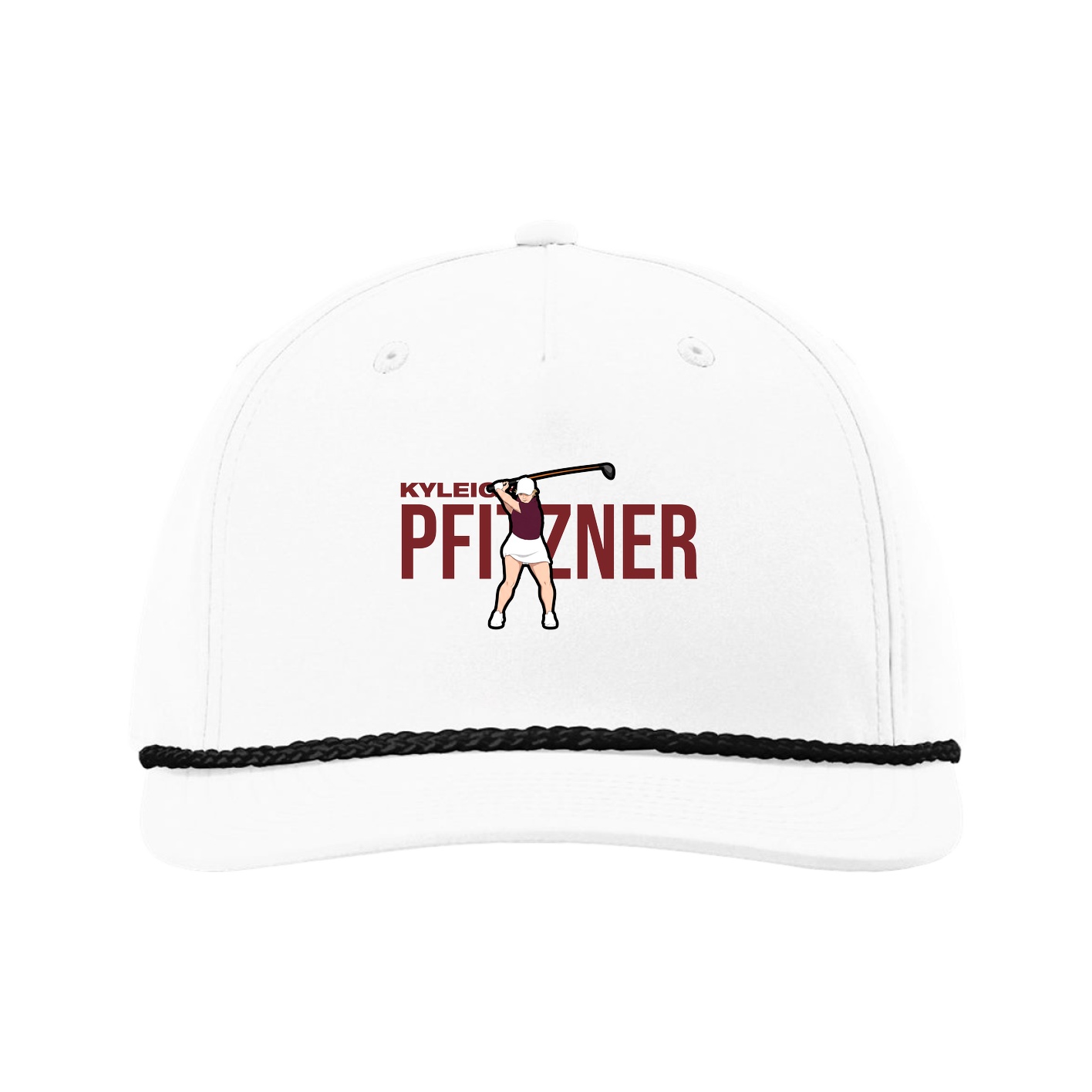 Five-Panel Classic Rope Cap — Player Name in White