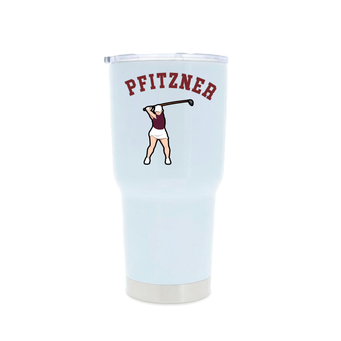 30oz Stainless Steel Tumbler — Shirsey Arch in White