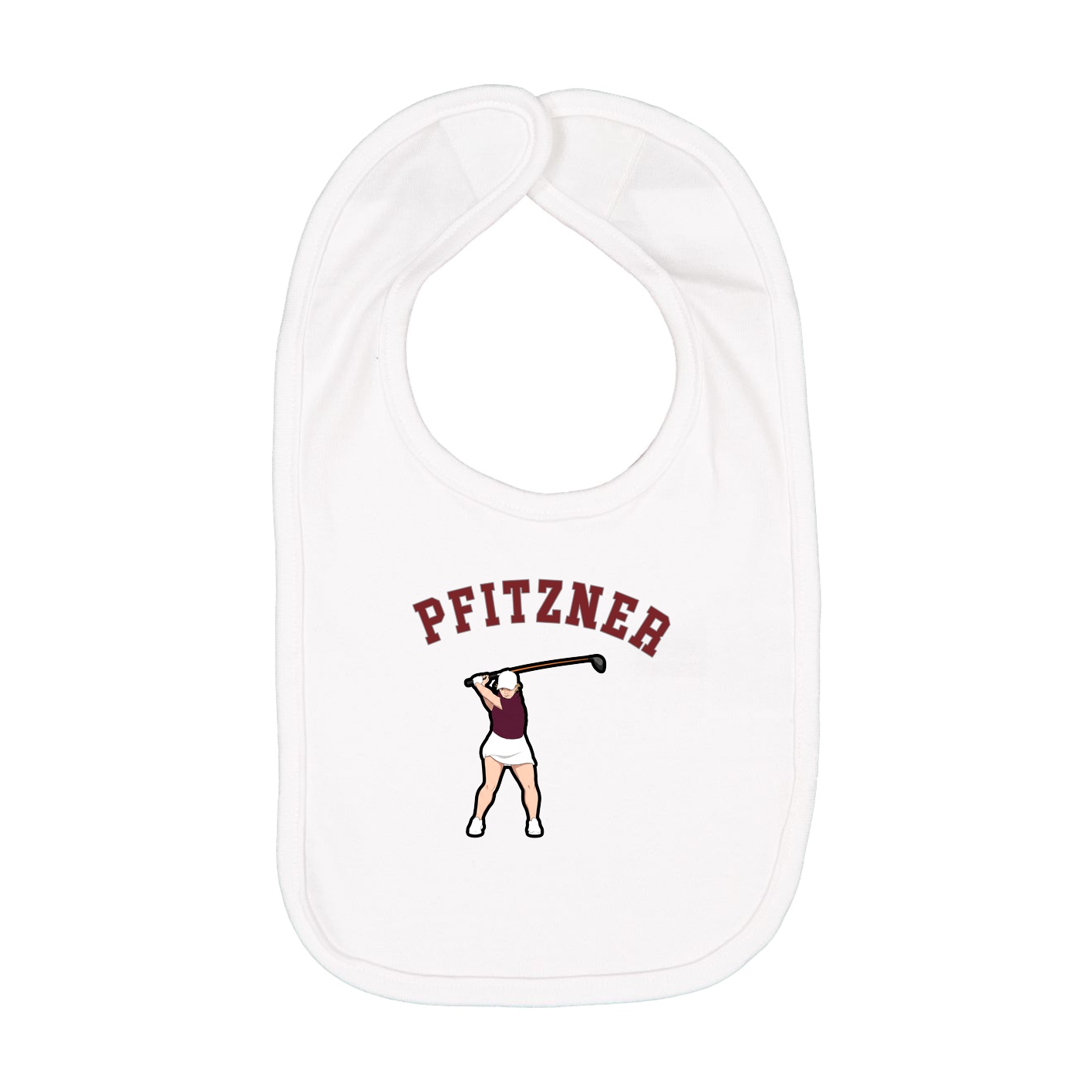 Infant Bib — Shirsey Arch in White