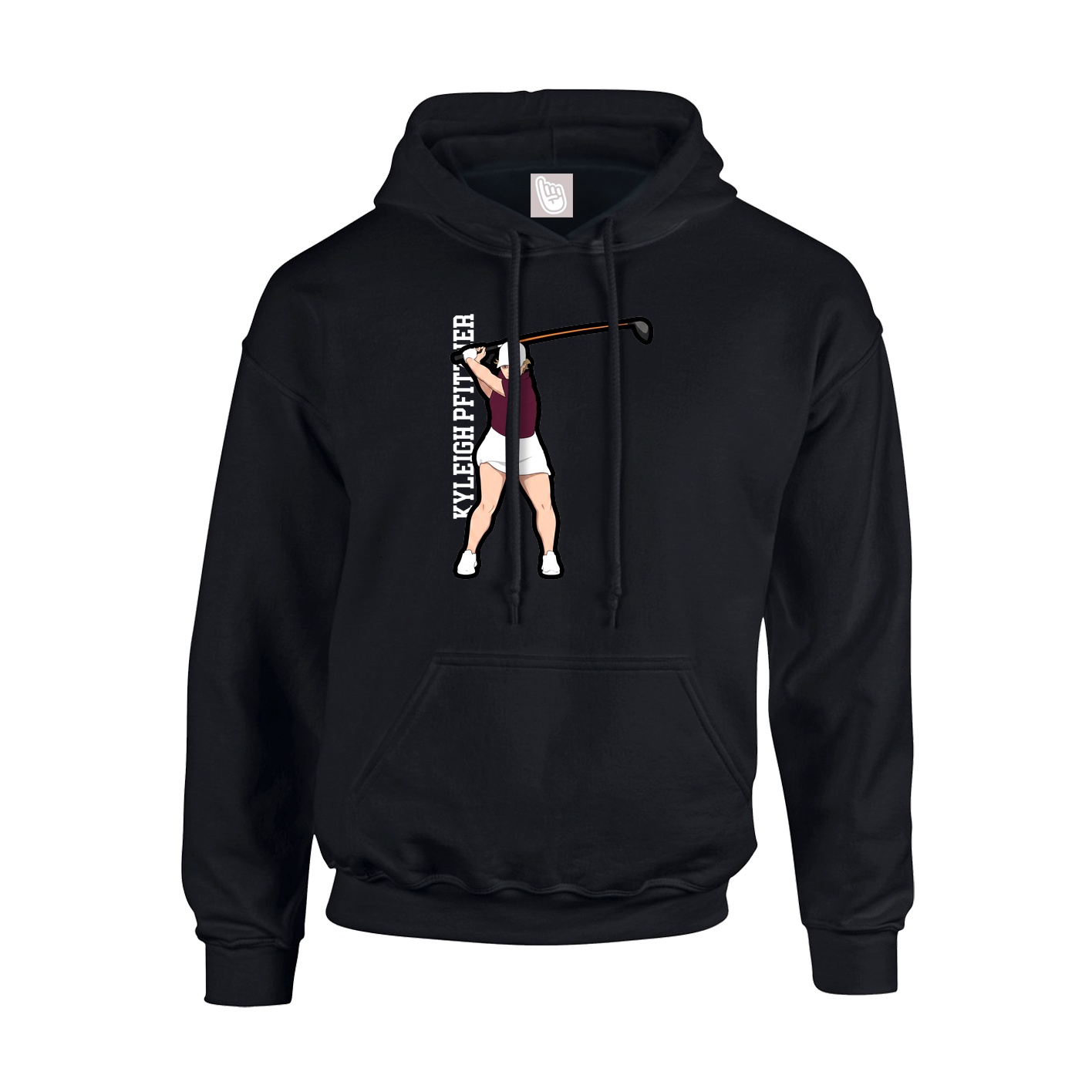 Youth Hoodie — Name Vertical in Black