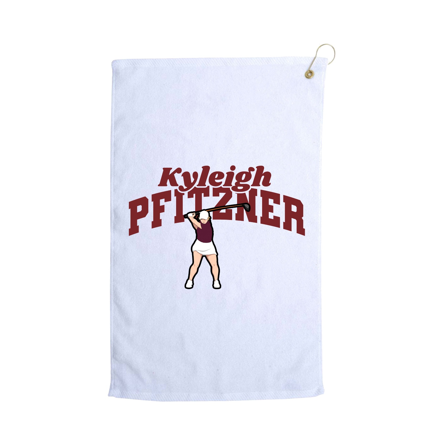 Golf Towel — Signature Arch in White