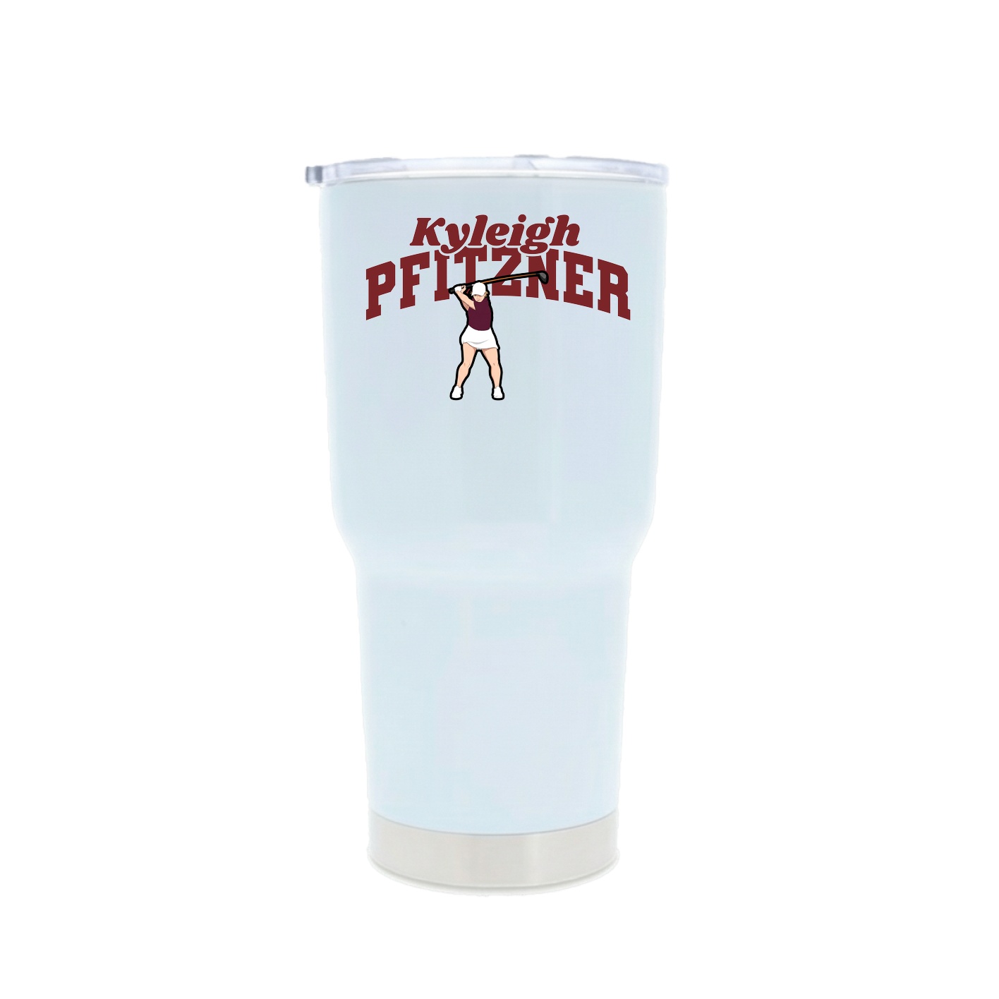 30oz Stainless Steel Tumbler — Signature Arch in White