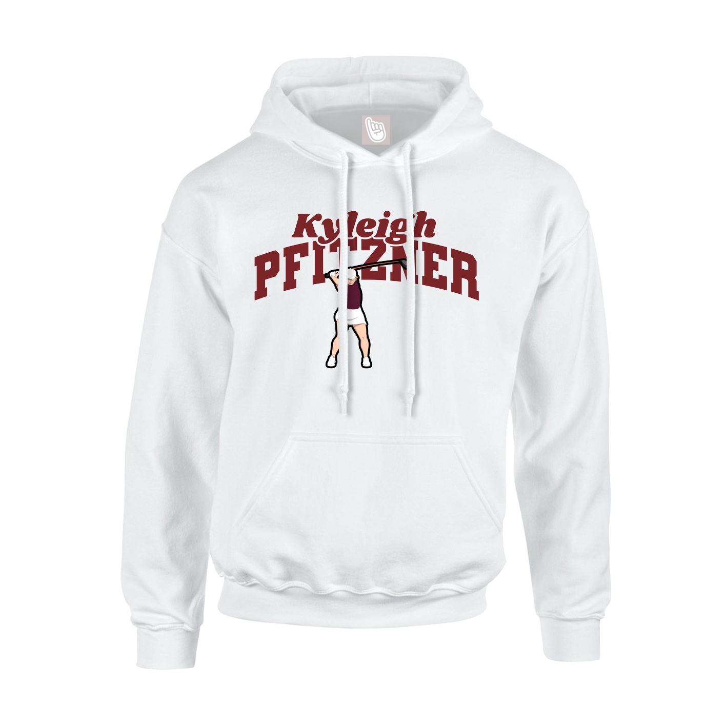 Youth Hoodie — Signature Arch in White