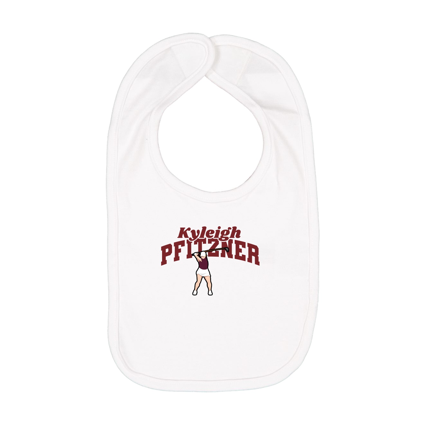 Infant Bib — Signature Arch in White