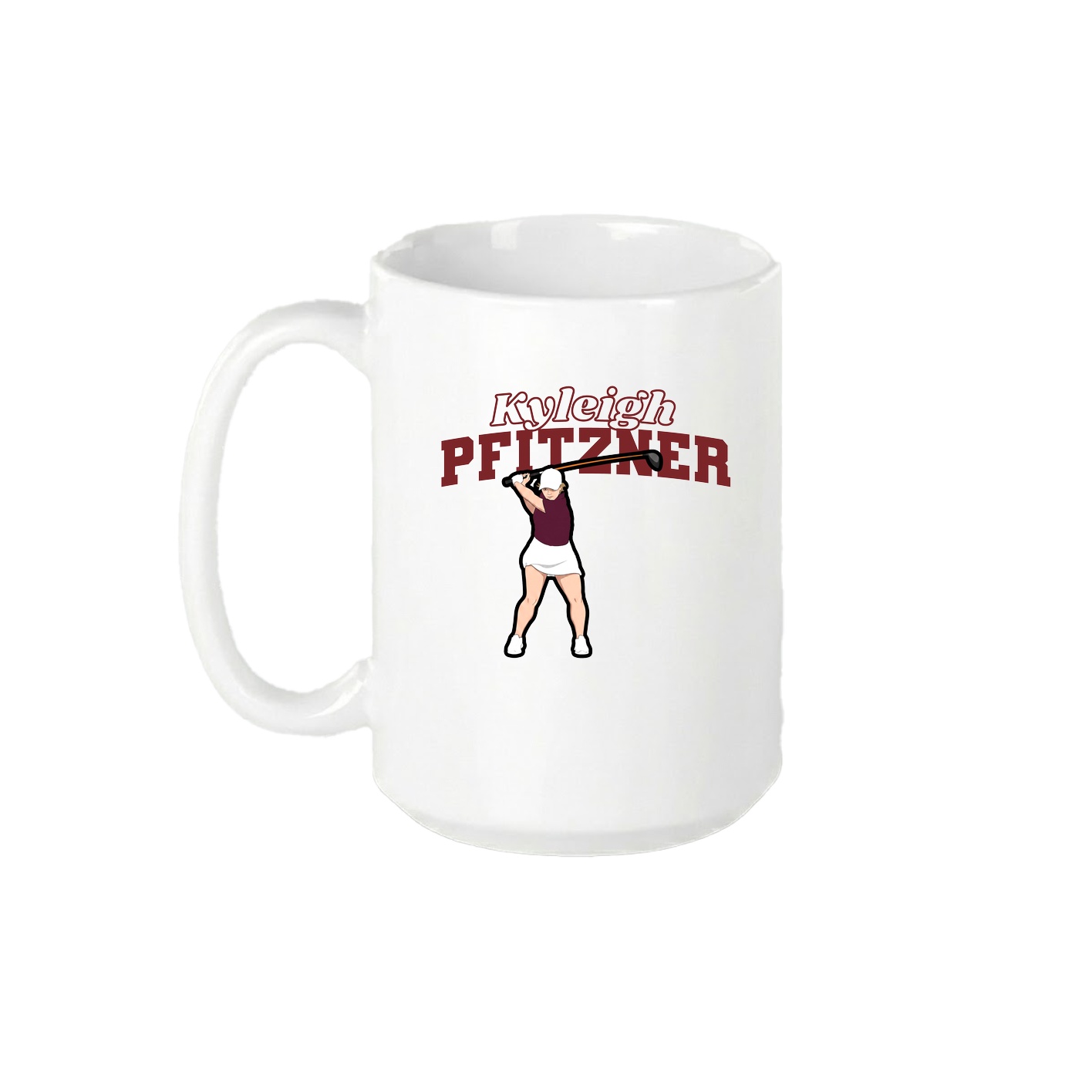 15oz Coffee Mug — Name Arch in White