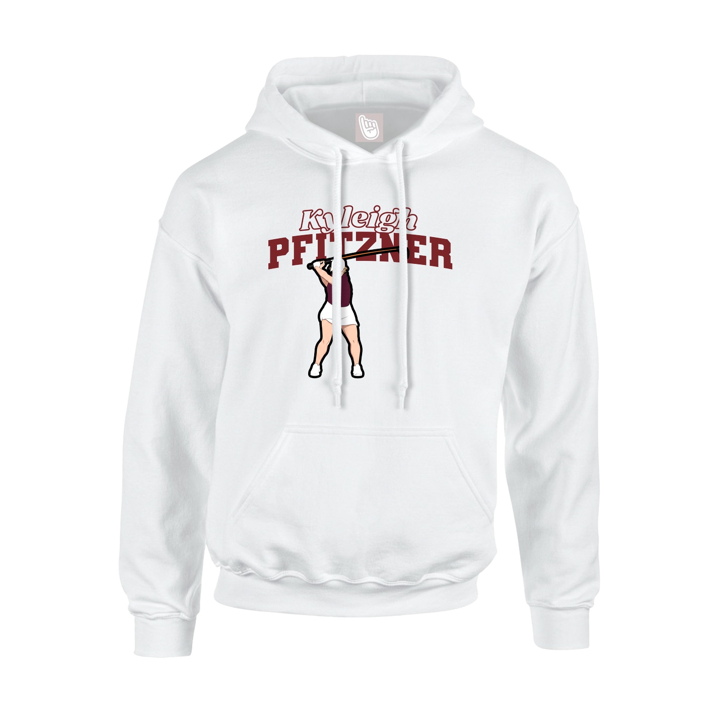 Hoodie — Name Arch in White