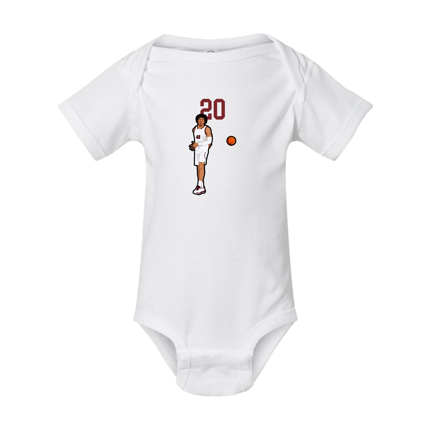 Baby Onesie — Number Top in White
