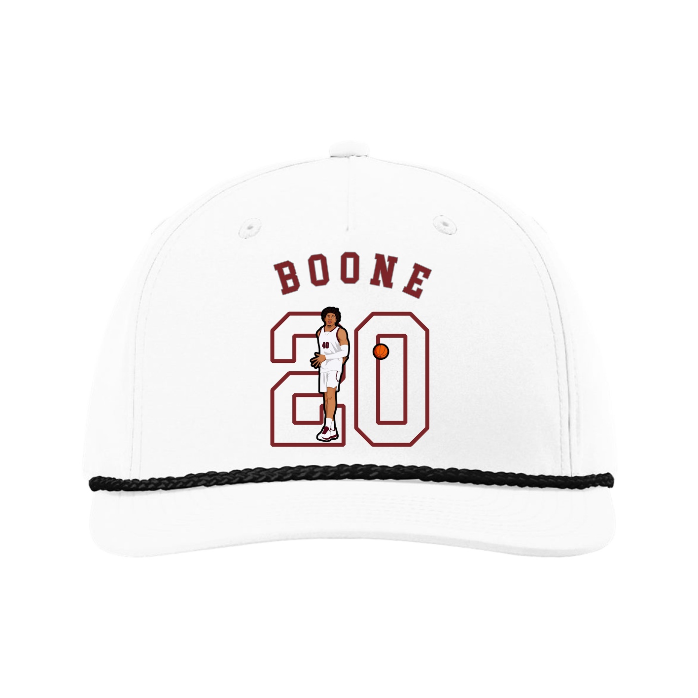 Five-Panel Classic Rope Cap — Shirsey Arch in White