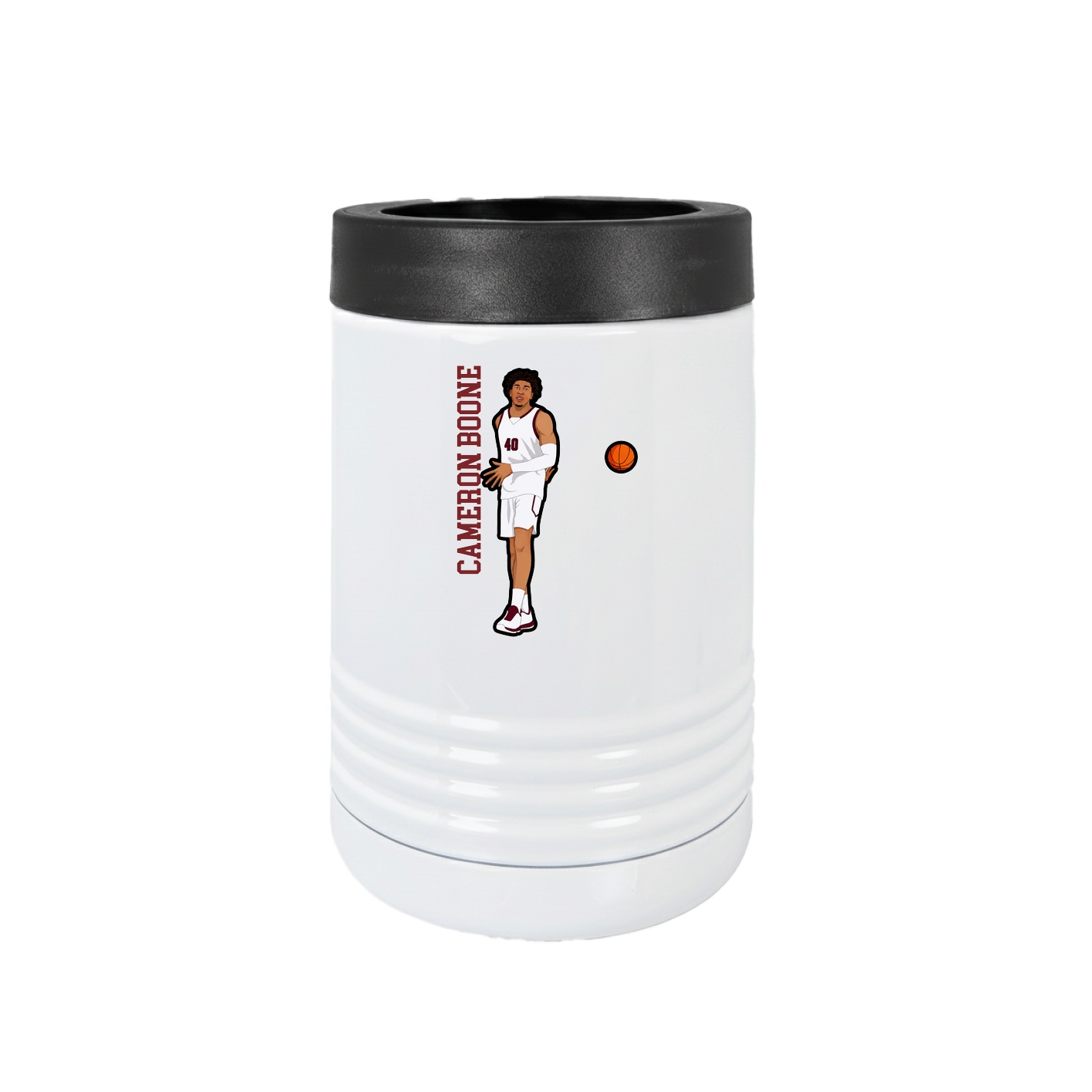 Beverage Holder — Name Vertical in White