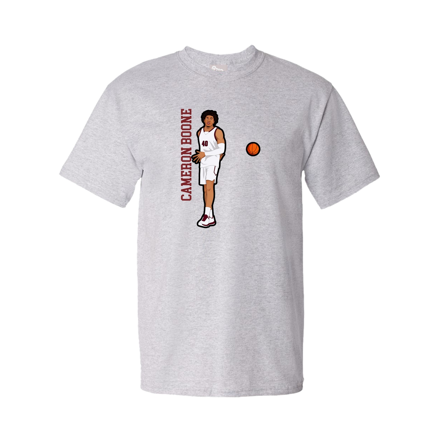Tee — Name Vertical in Grey