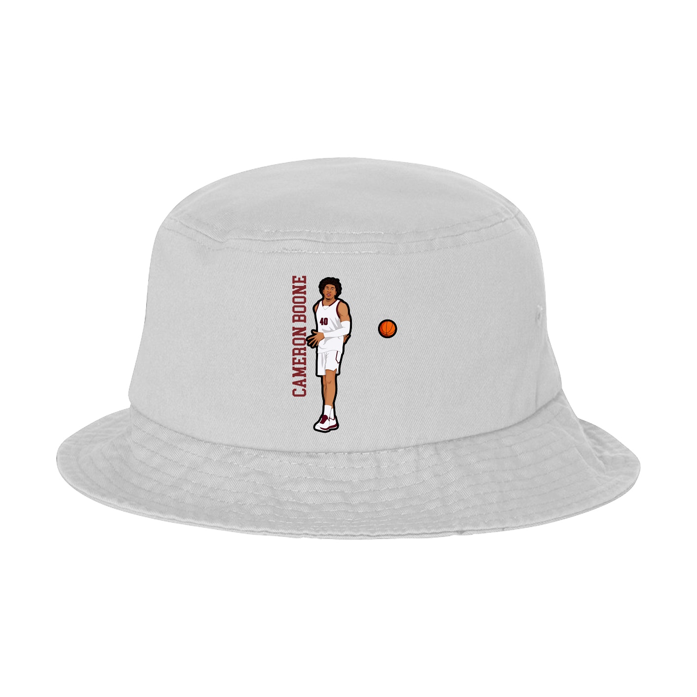 Bucket Cap — Name Vertical in White