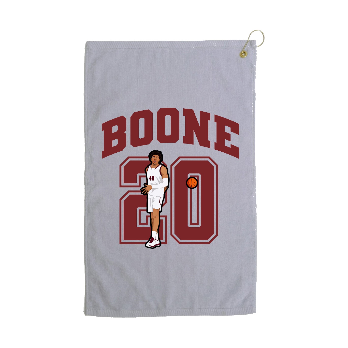 Golf Towel — Number in Grey
