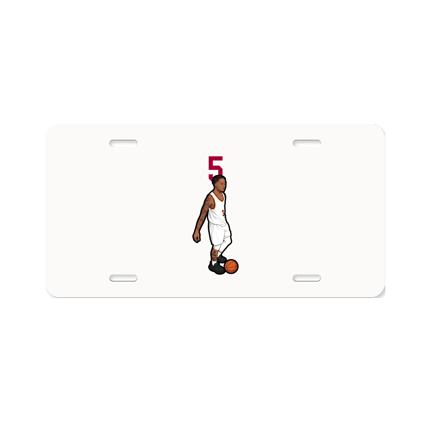 License Plate — Number Top in Classic