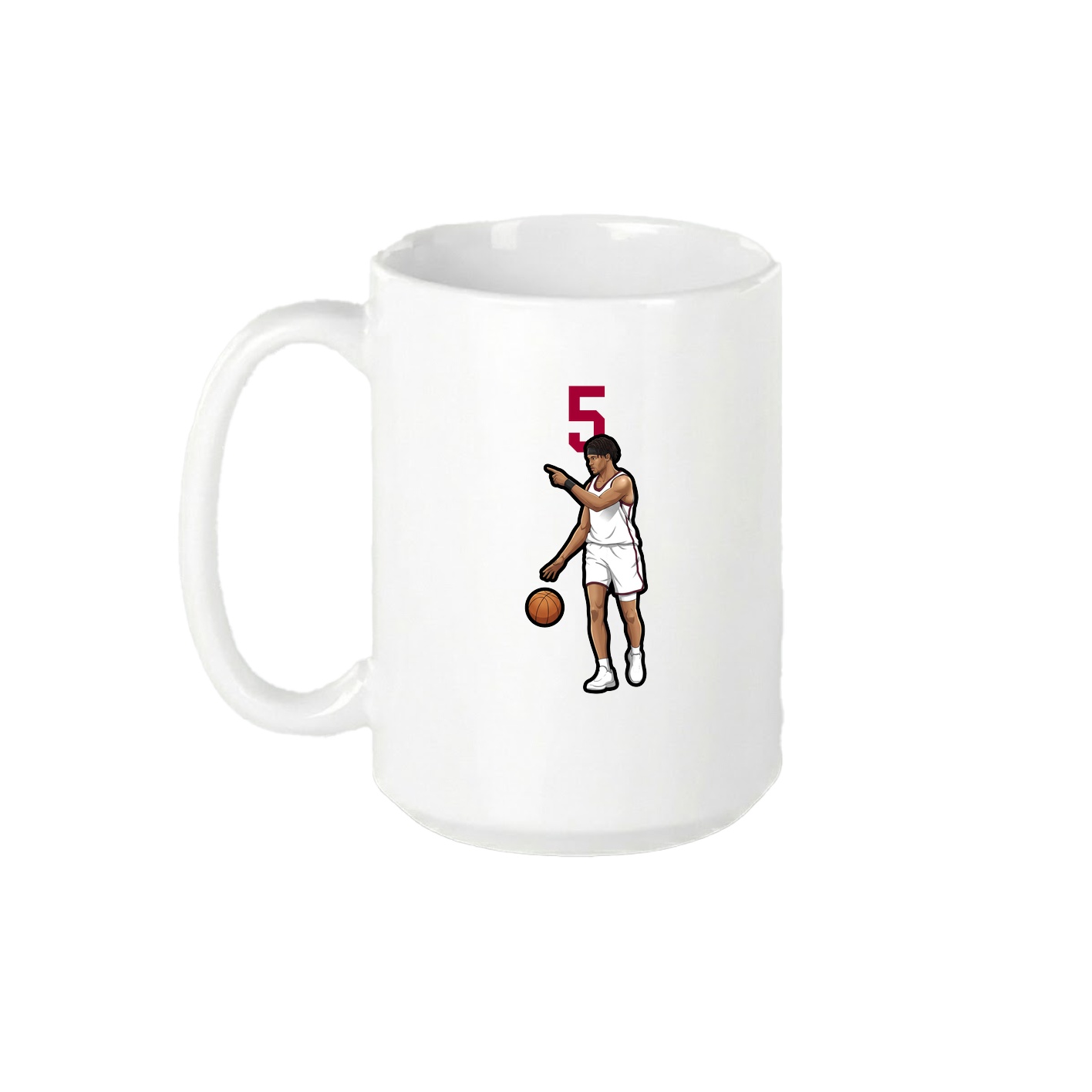 15oz Coffee Mug — Number Top in White
