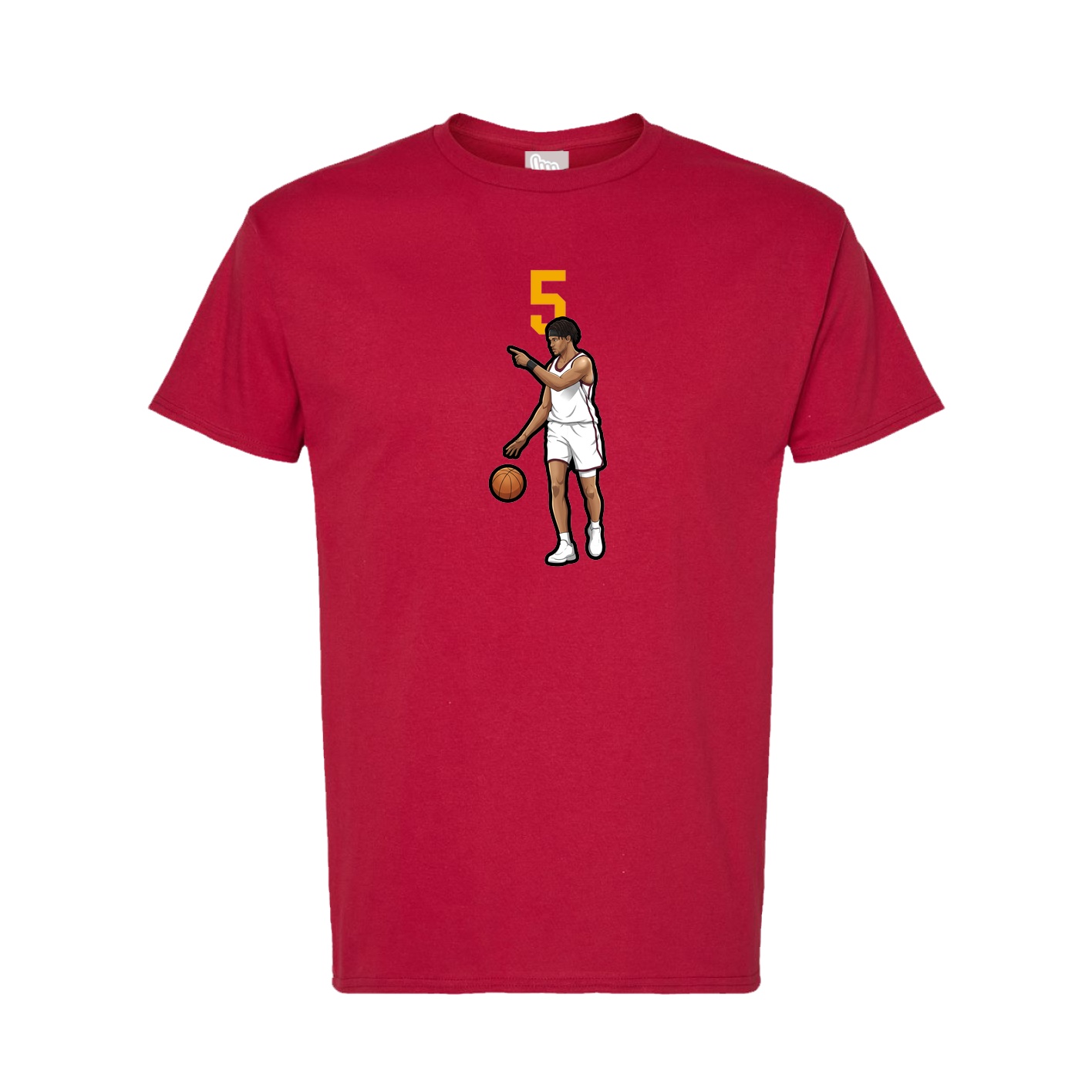 Tee — Number Top in Crimson