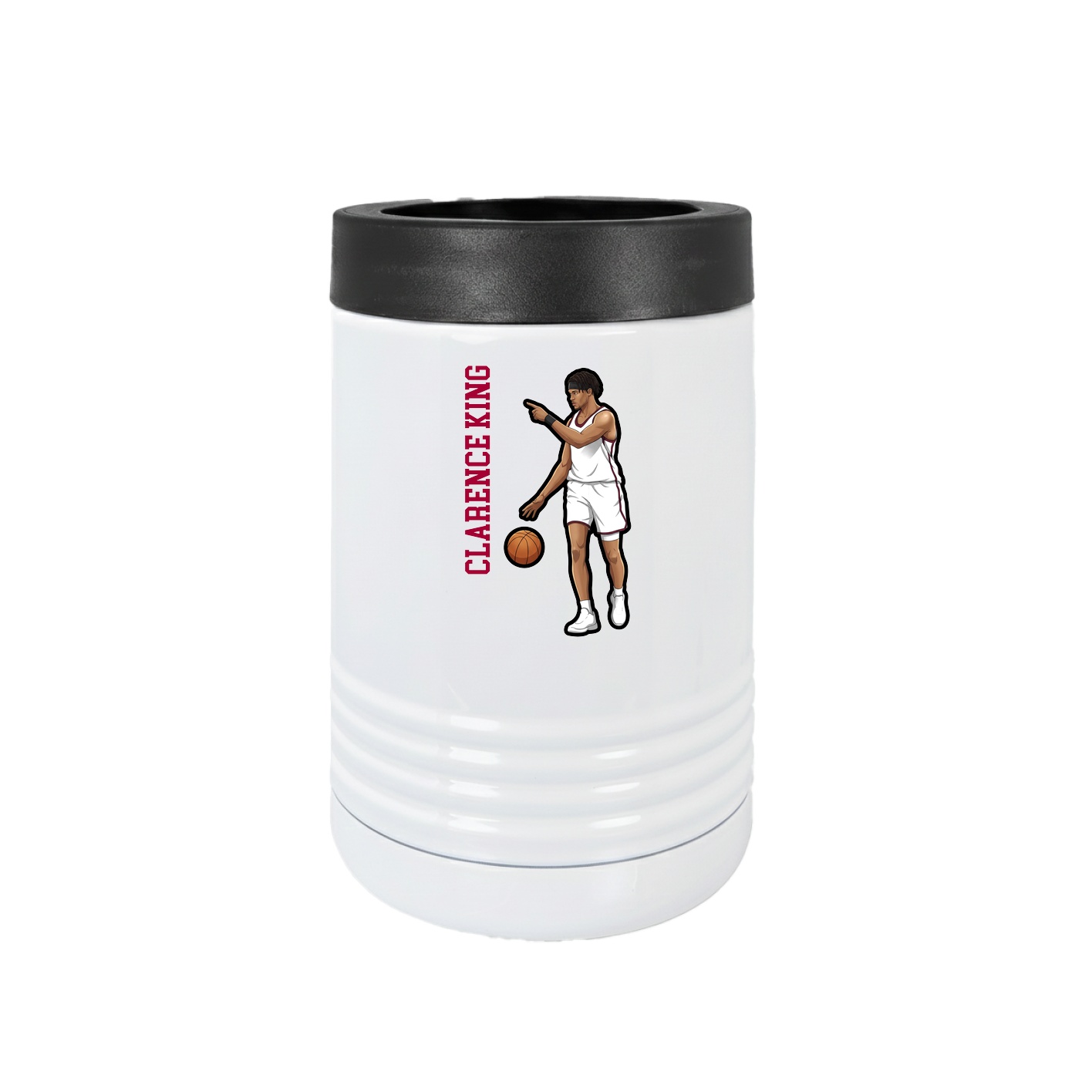 Beverage Holder — Name Vertical in White