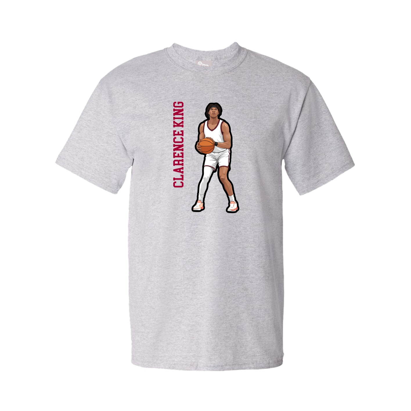 Youth Tee — Name Vertical in Grey
