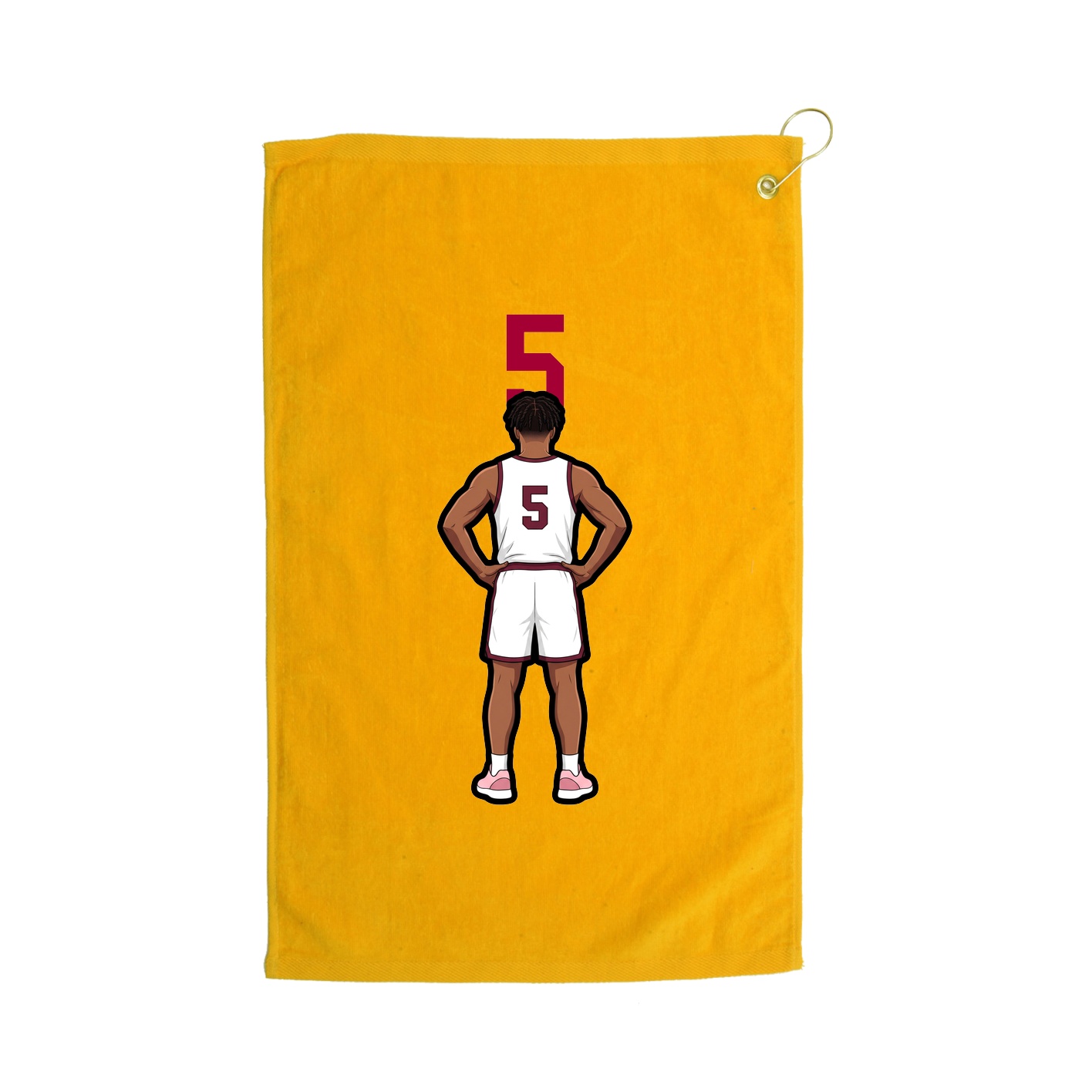 Golf Towel — Number Top in Gold
